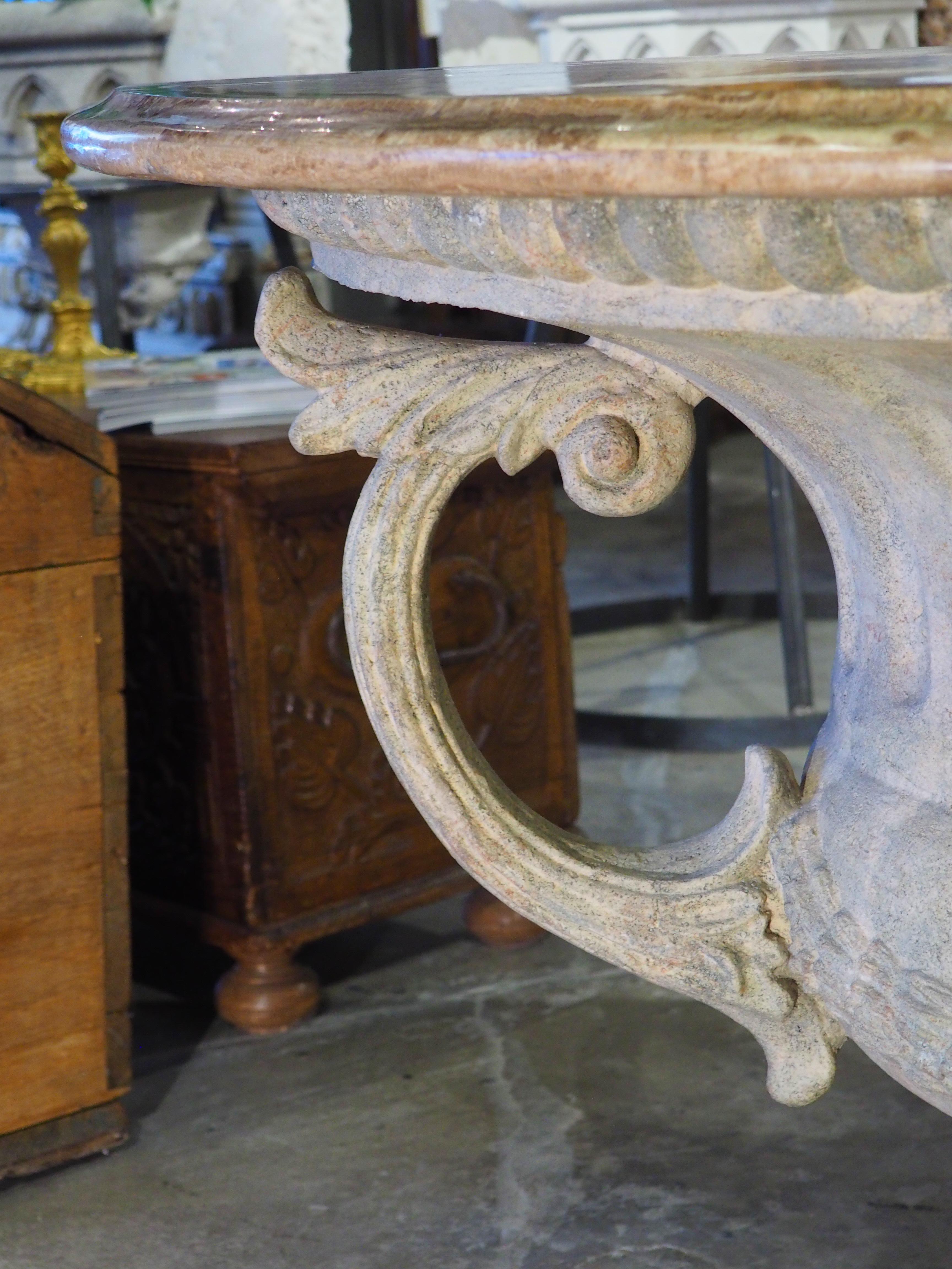 Half Urn Demi Lune Console Table in the Neoclassical Style For Sale 3