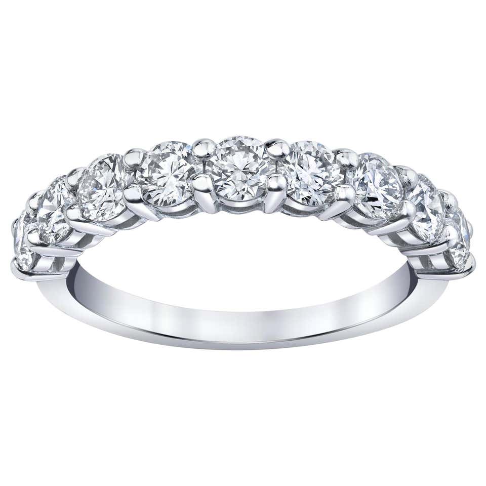Round Brilliant Cut Diamond Eternity Band For Sale at 1stDibs
