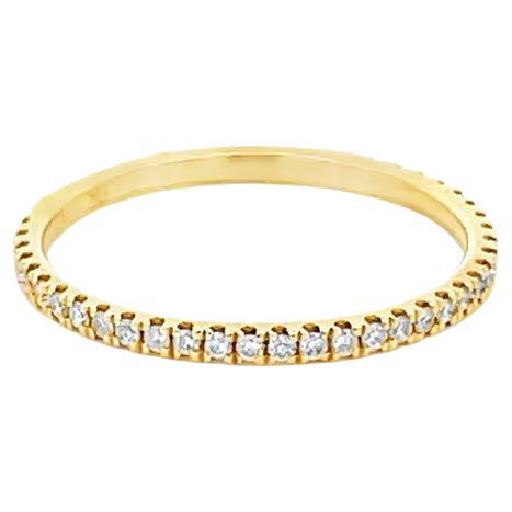 Bracelet en or jaune 18 carats avec diamants blancs de 0,15 carat en vente