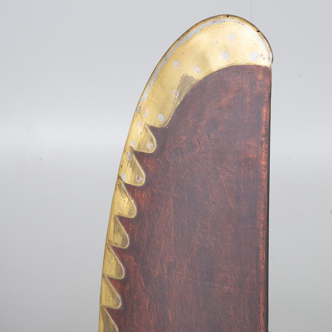 German Half Wood and Brass Airplane Propeller Blade For Sale