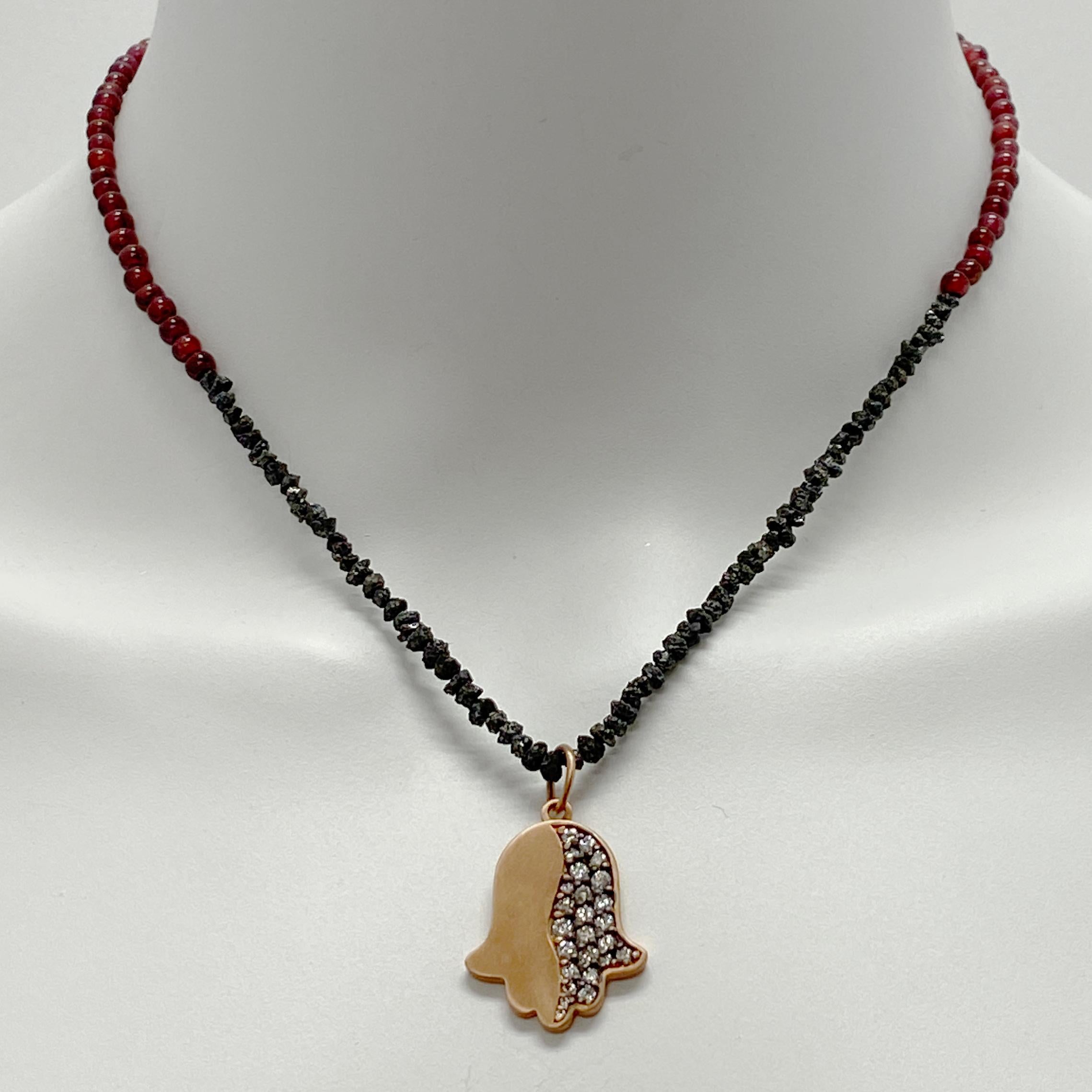 Taglio brillante Ciondolo Hamsa 