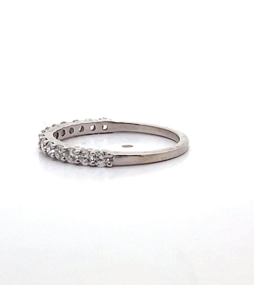 Halfway Diamantband 0,47 Karat in 14K Weißgold im Angebot 2