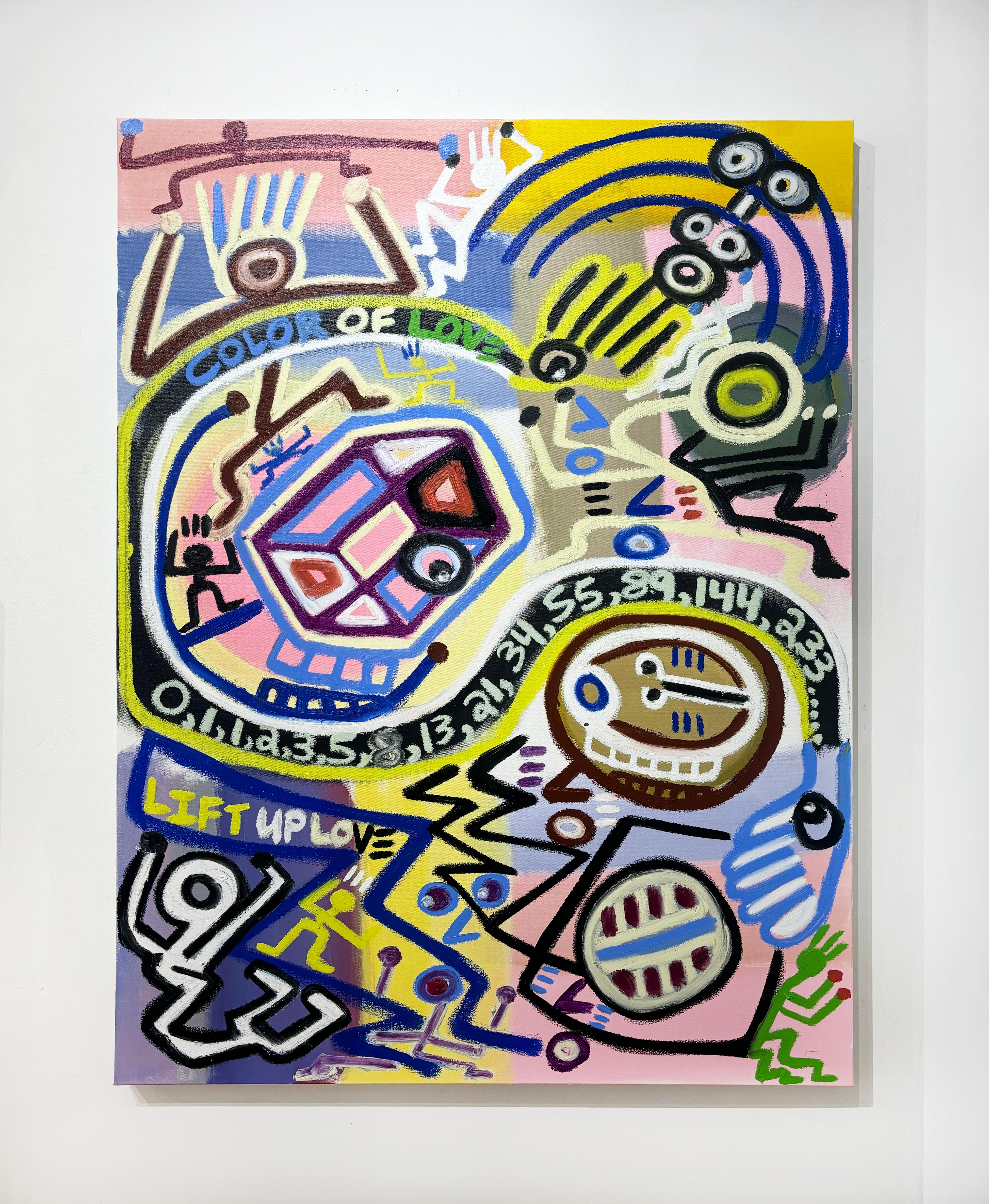 Color of Love (Lyft Up Love) - Art urbain Painting par Halim Flowers