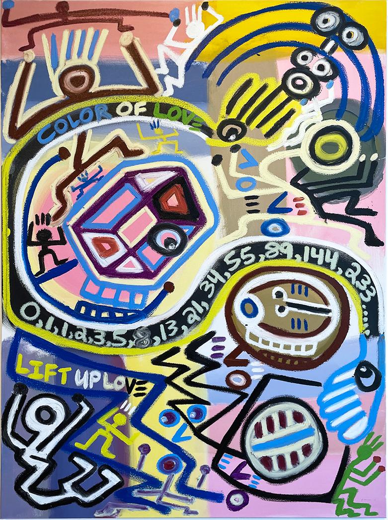 Color of Love (Lyft Up Love) - Painting de Halim Flowers