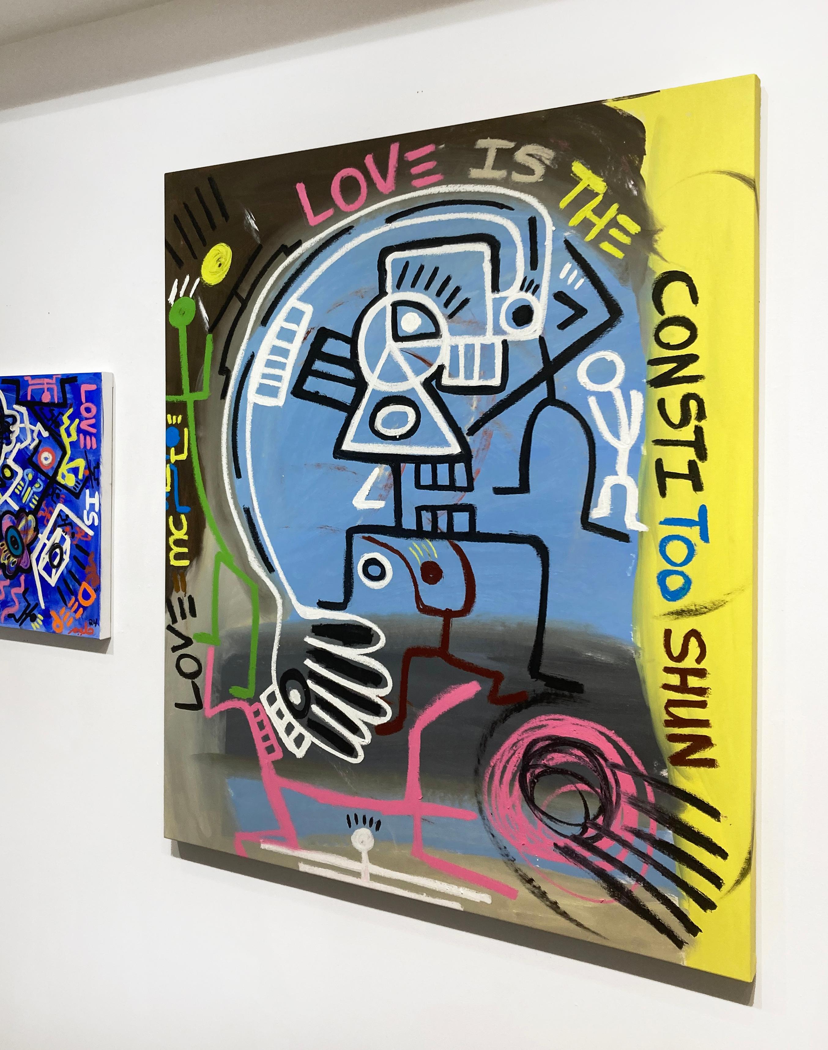 Artist:  Flowers, Halim
Title:  Love Is The Merak
Date:  2024
Medium:  Acrylic and oil sticks on canvas
Unframed Dimensions:  62