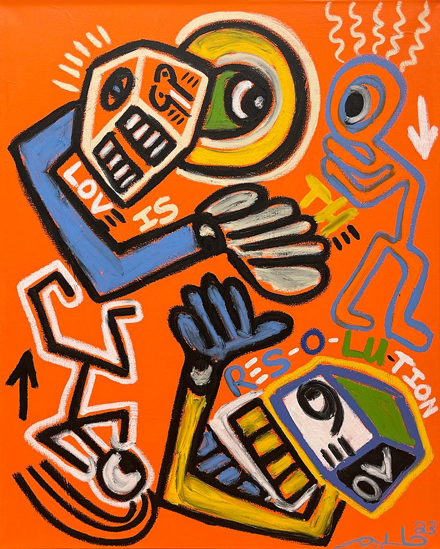 L
amour est la res-o-lu-tion - Painting de Halim Flowers