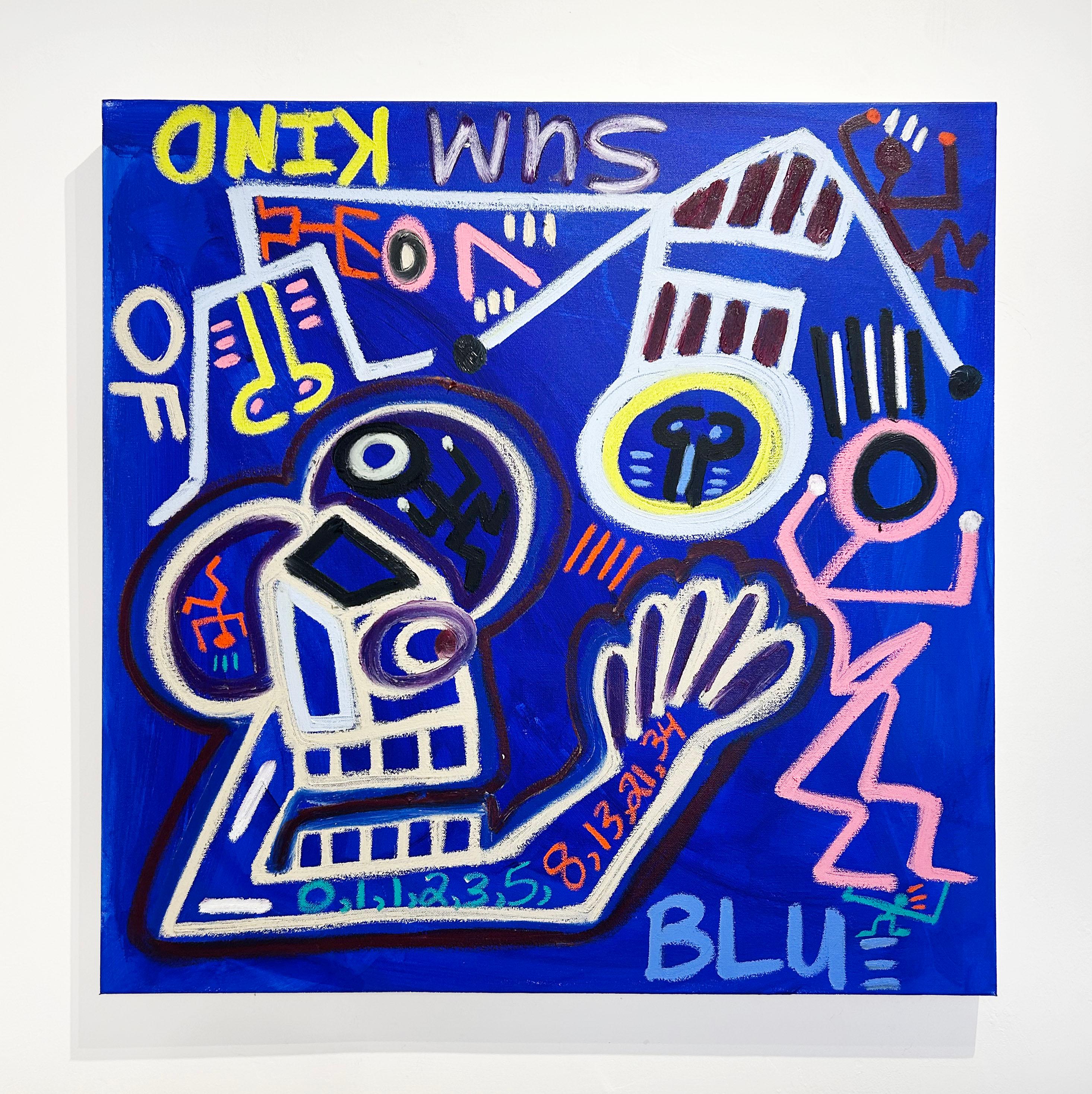 Sum Kind of Blue (Streetart), Painting, von Halim Flowers
