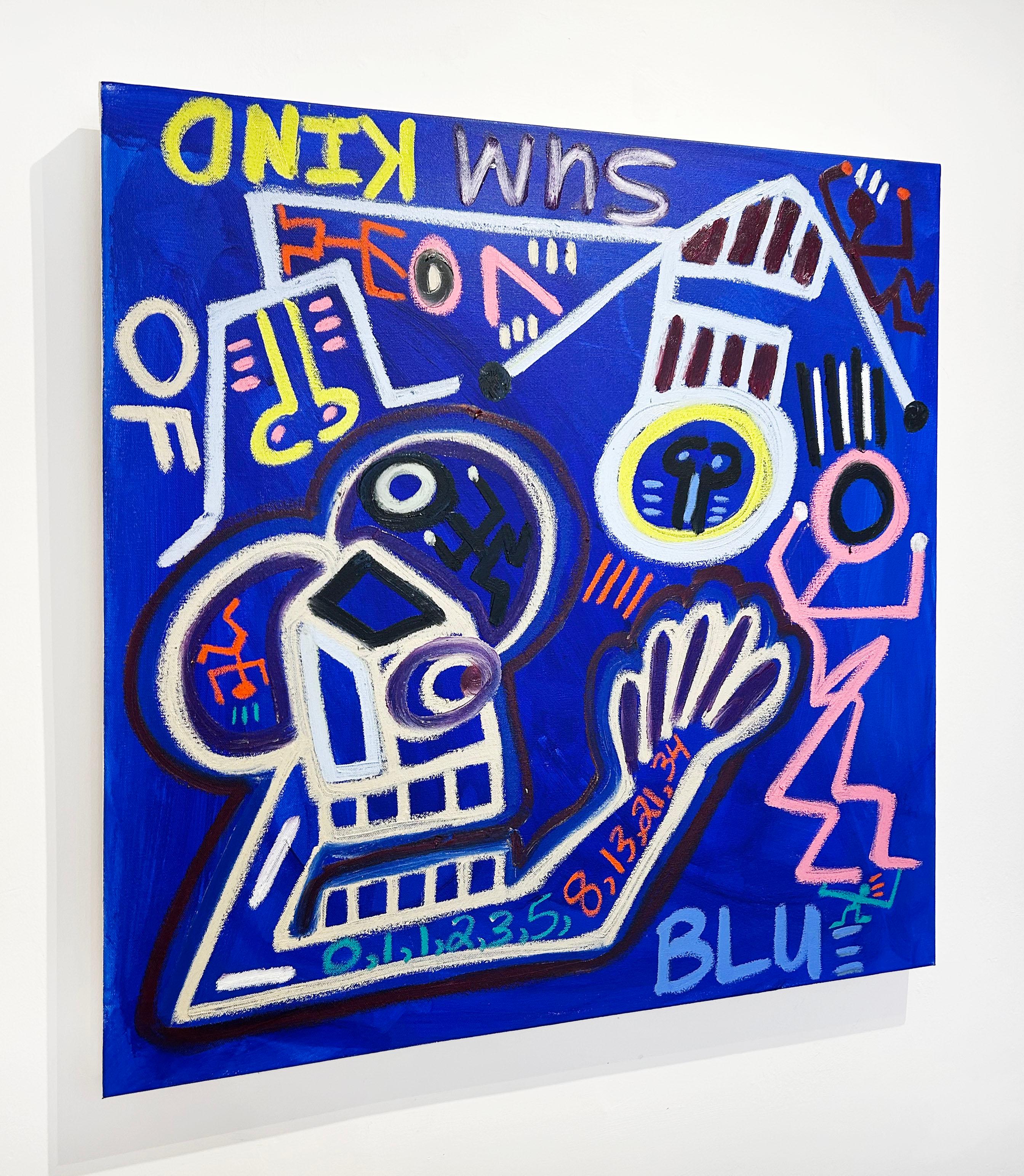 Künstler:  Blumen, Halim
Titel:  Sum Kind of Blue
Datum:  2025
Medium:  Acryl und Ölpastell auf Leinwand
Ungerahmt Abmessungen:  30