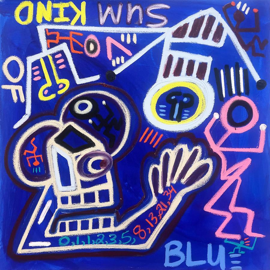 Sum Kind of Blue – Painting von Halim Flowers