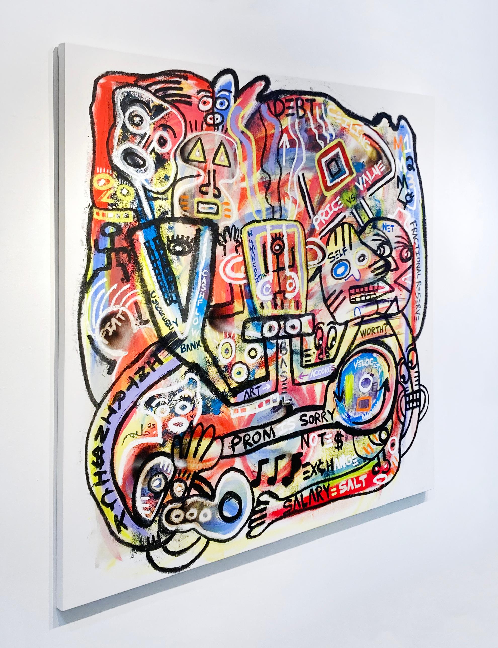 La métrica del valor - Painting Contemporáneo de Halim Flowers