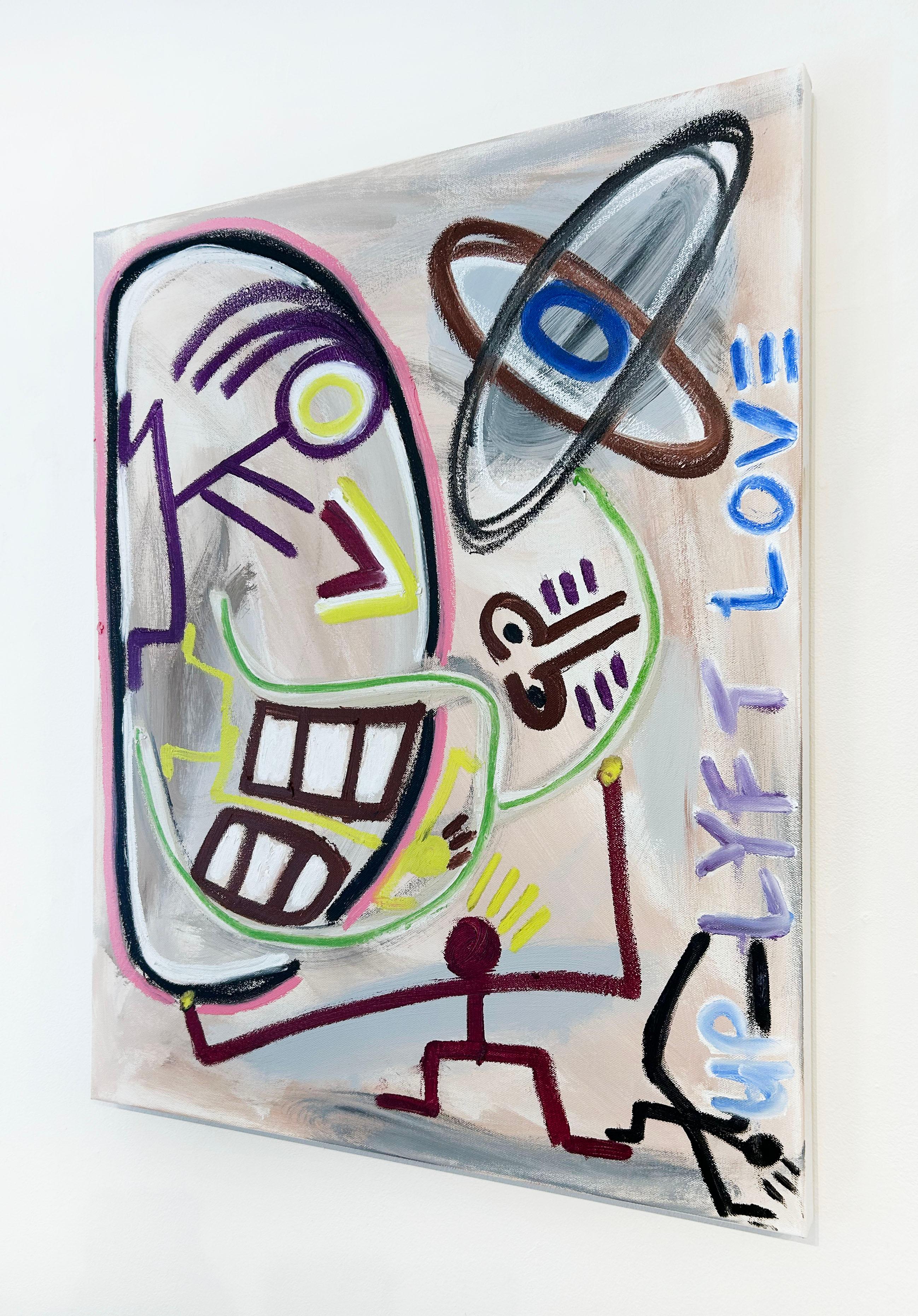 Künstler:  Blumen, Halim
Titel:  Up Lyft Liebe
Datum:  2025
Medium:  Acryl und Ölpastell auf Leinwand
Ungerahmt Abmessungen:  30