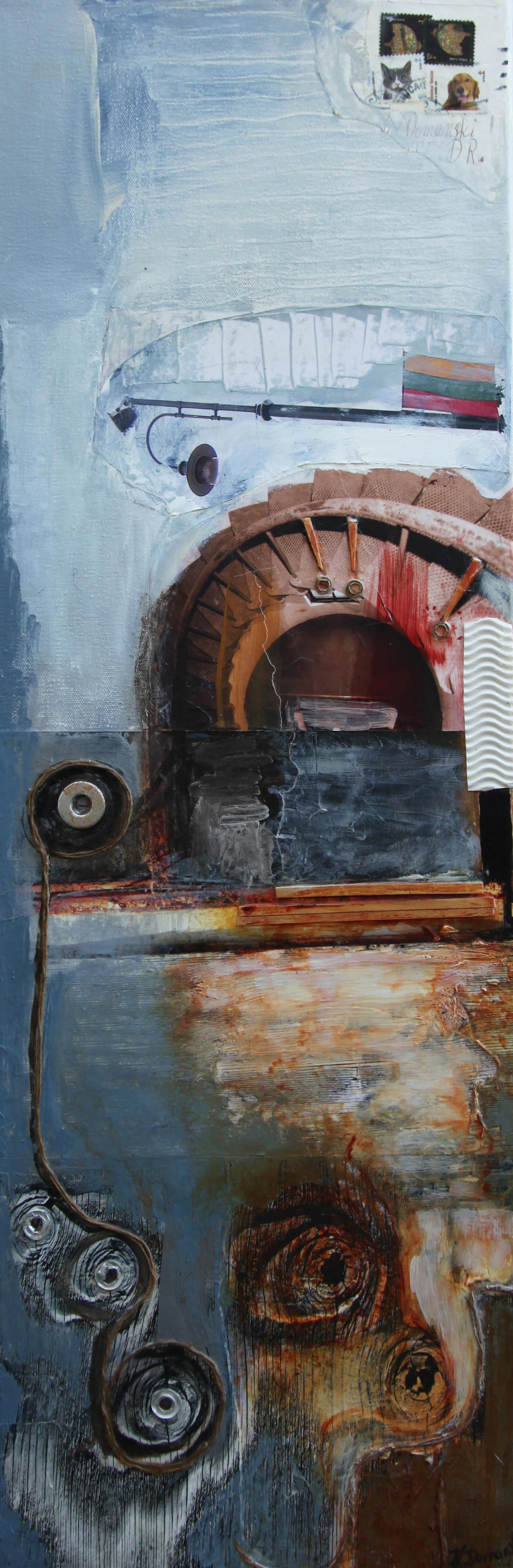 Wasserfall – Mixed Media Art von  Halina Domanski