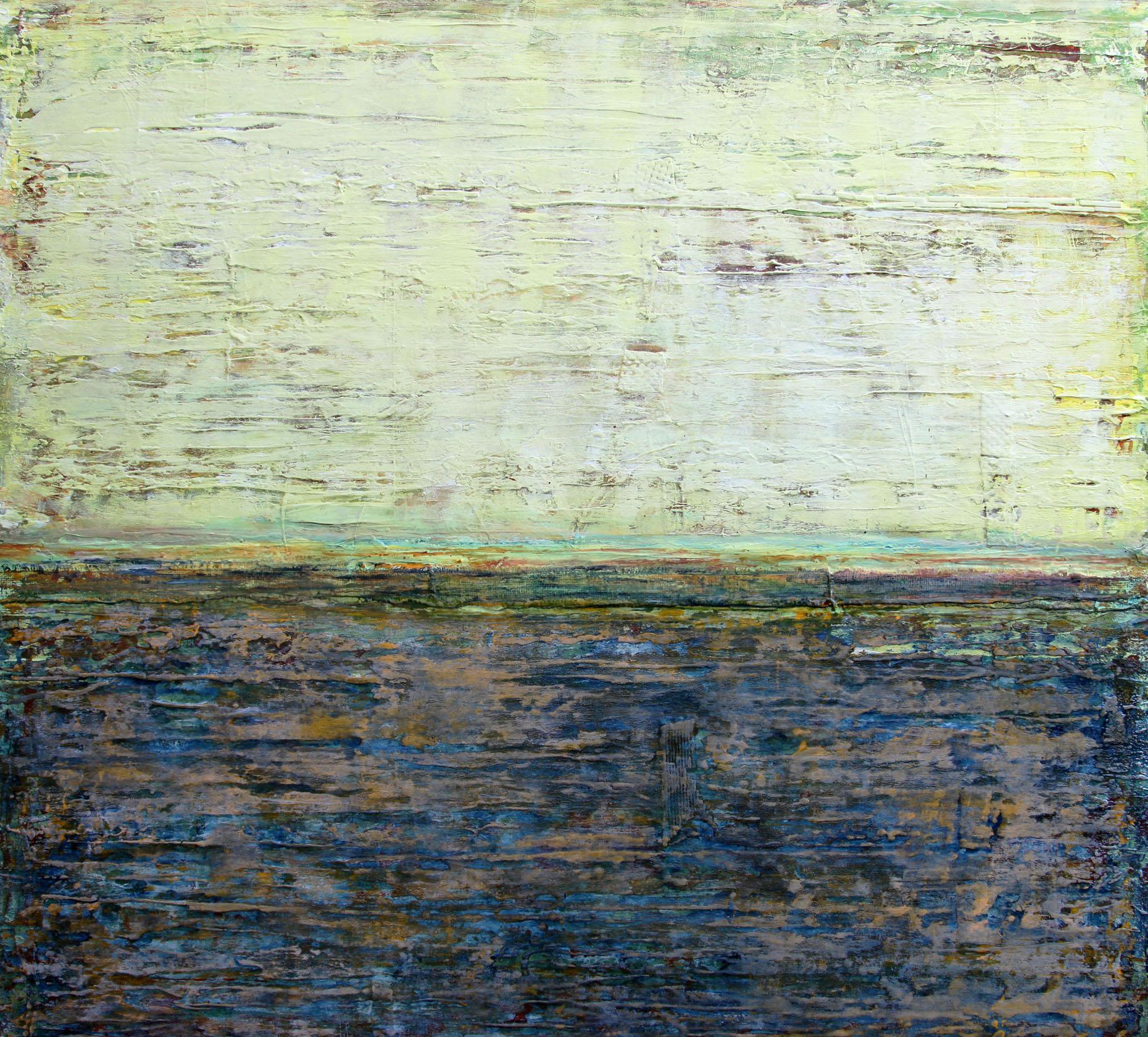 Luce del sole d'autunno - Abstract Painting Marrone di  Halina Domanski