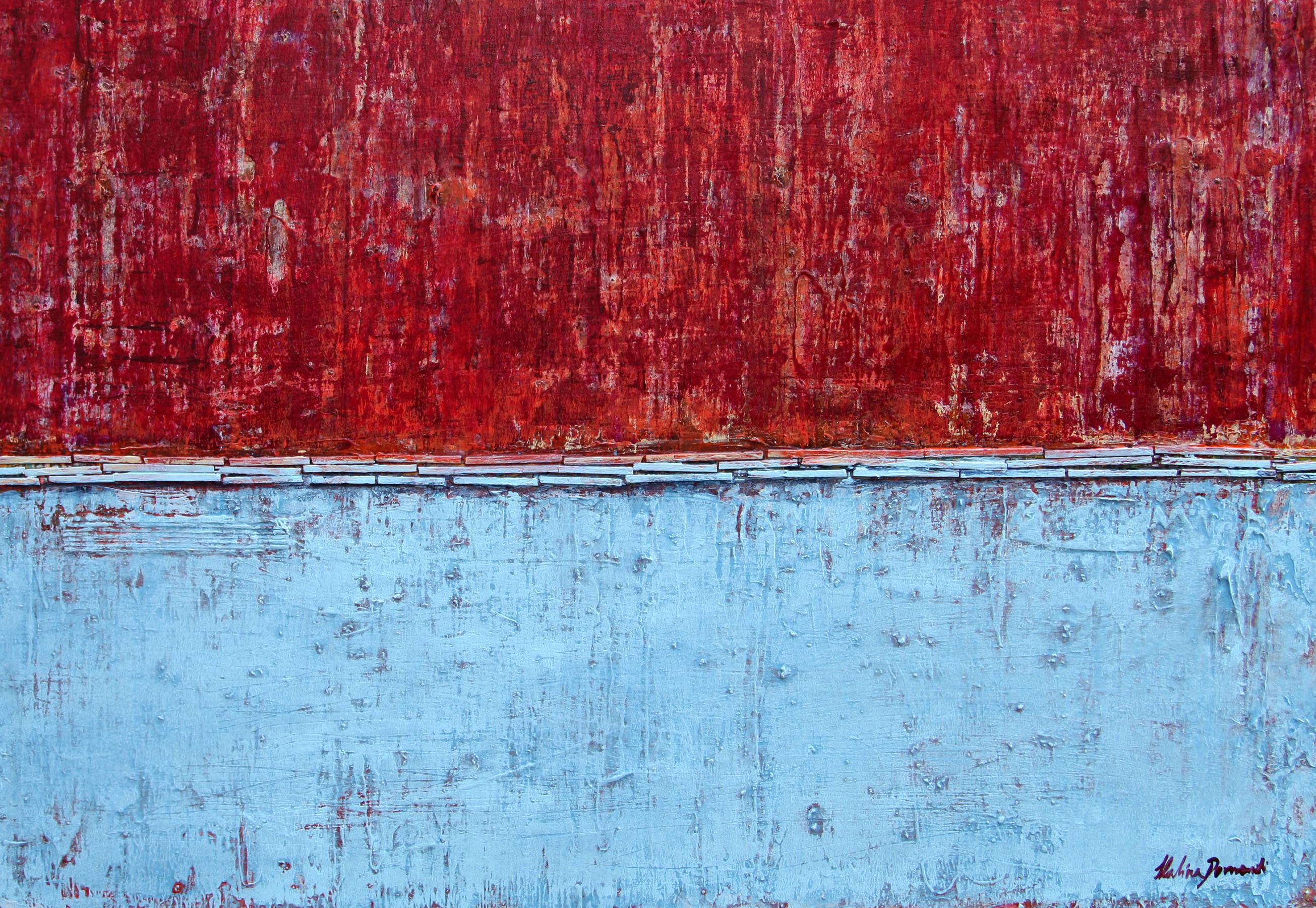 Ritorno alla Nature - Abstract Painting Rosso di  Halina Domanski