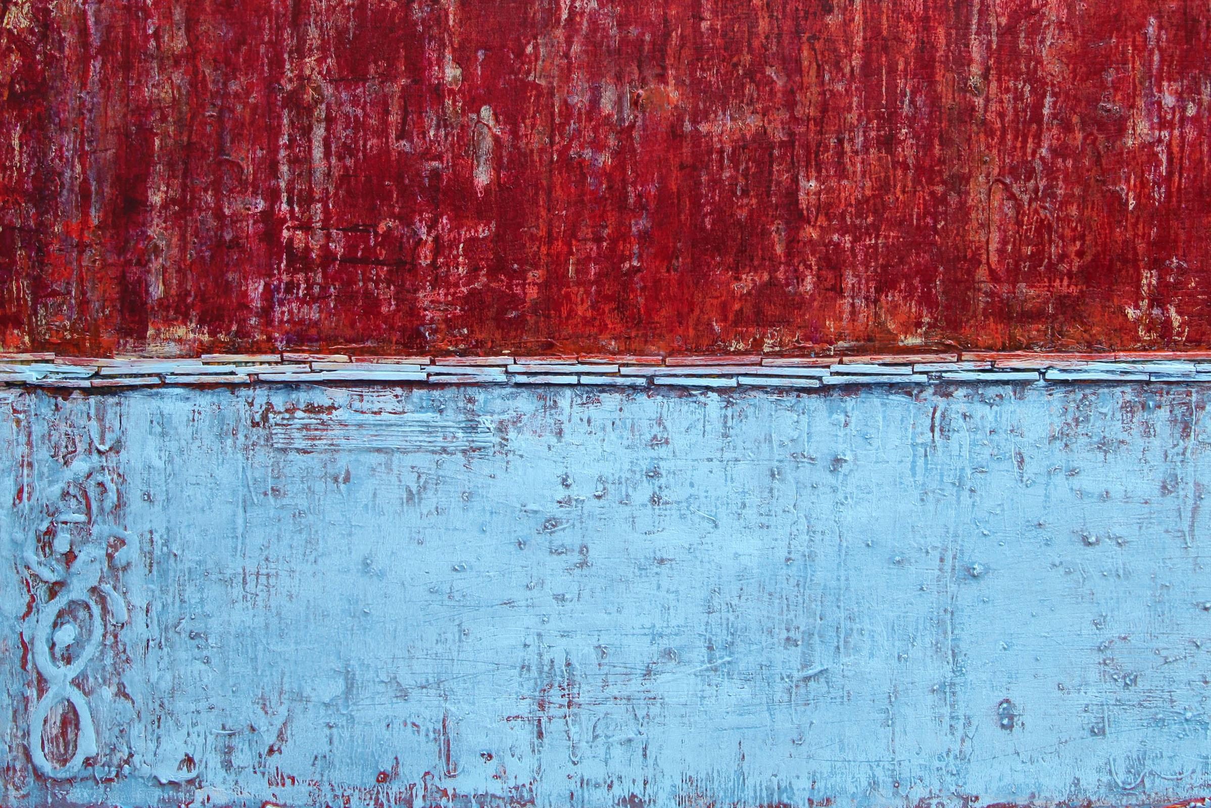 Ciò che rende uniche le mie opere d'arte è il modo in cui ho incorporato gli oggetti trovati nella mia pittura, soprattutto quelli orizzontali.
linea. Le mie opere d'arte hanno una consistenza fantastica, colori rilassanti e un buon