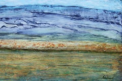 Beautiful Landforms Abstract Expressionist Painting, Acrylic on Canvas
