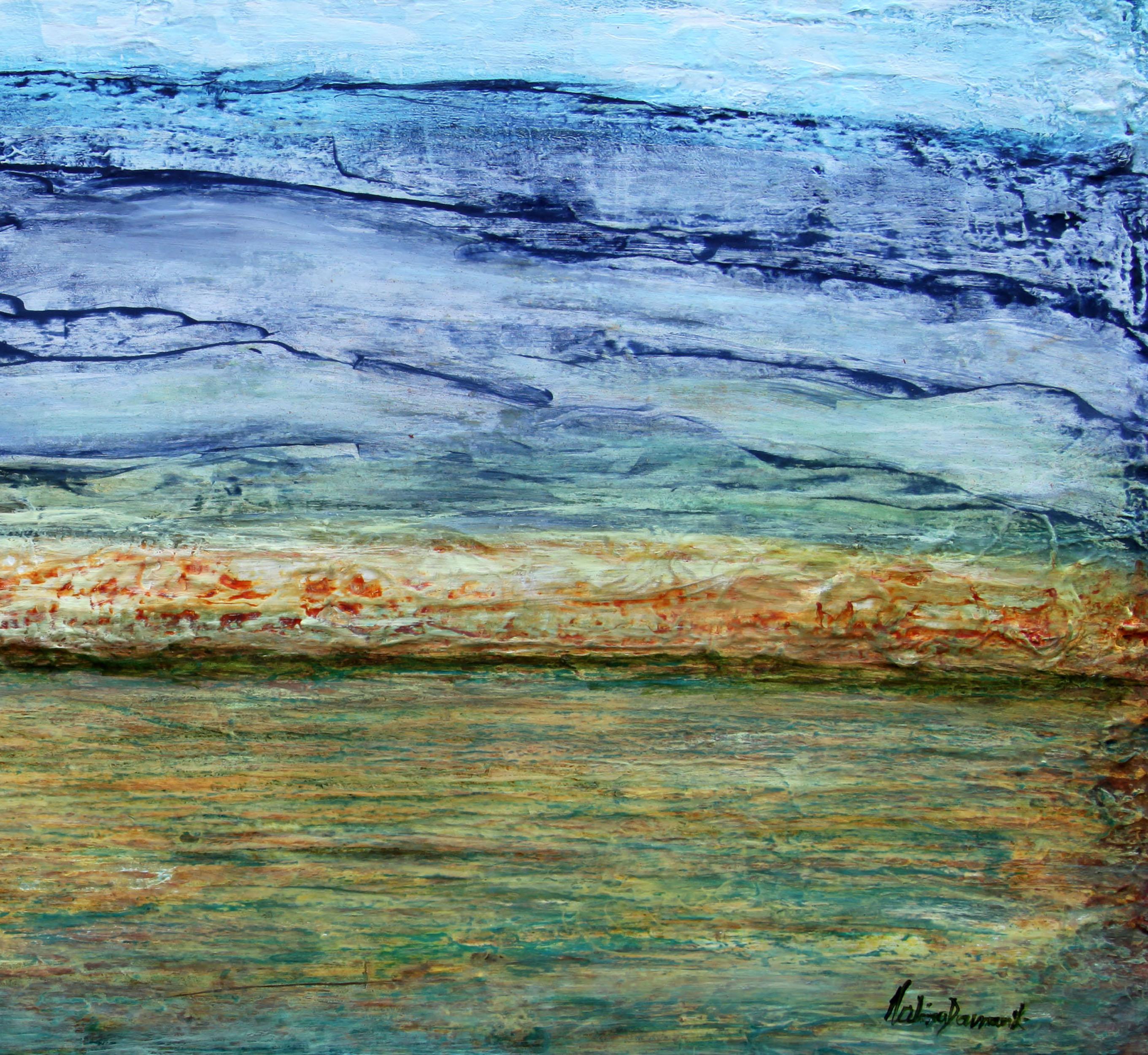 Beautiful Landforms - Abstract Expressionist Painting by  Halina Domanski