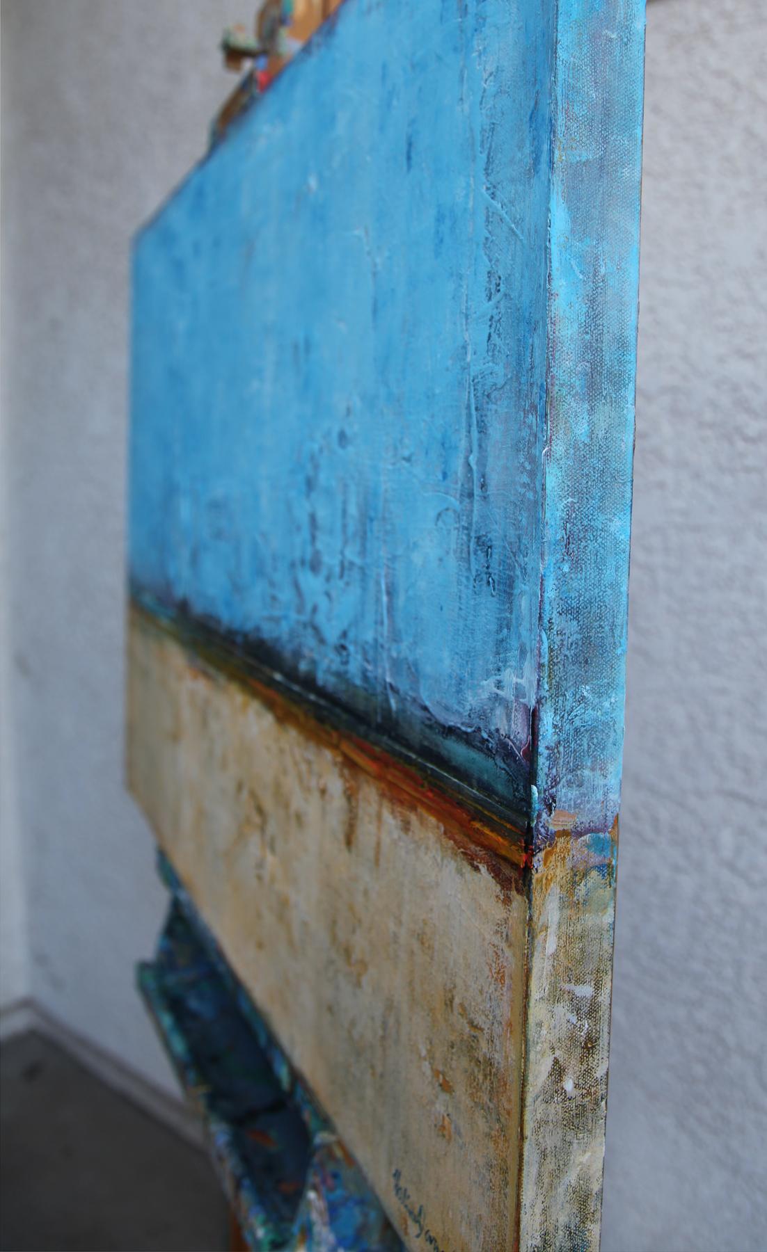 Believe in dich selbst (Blau), Abstract Painting, von  Halina Domanski