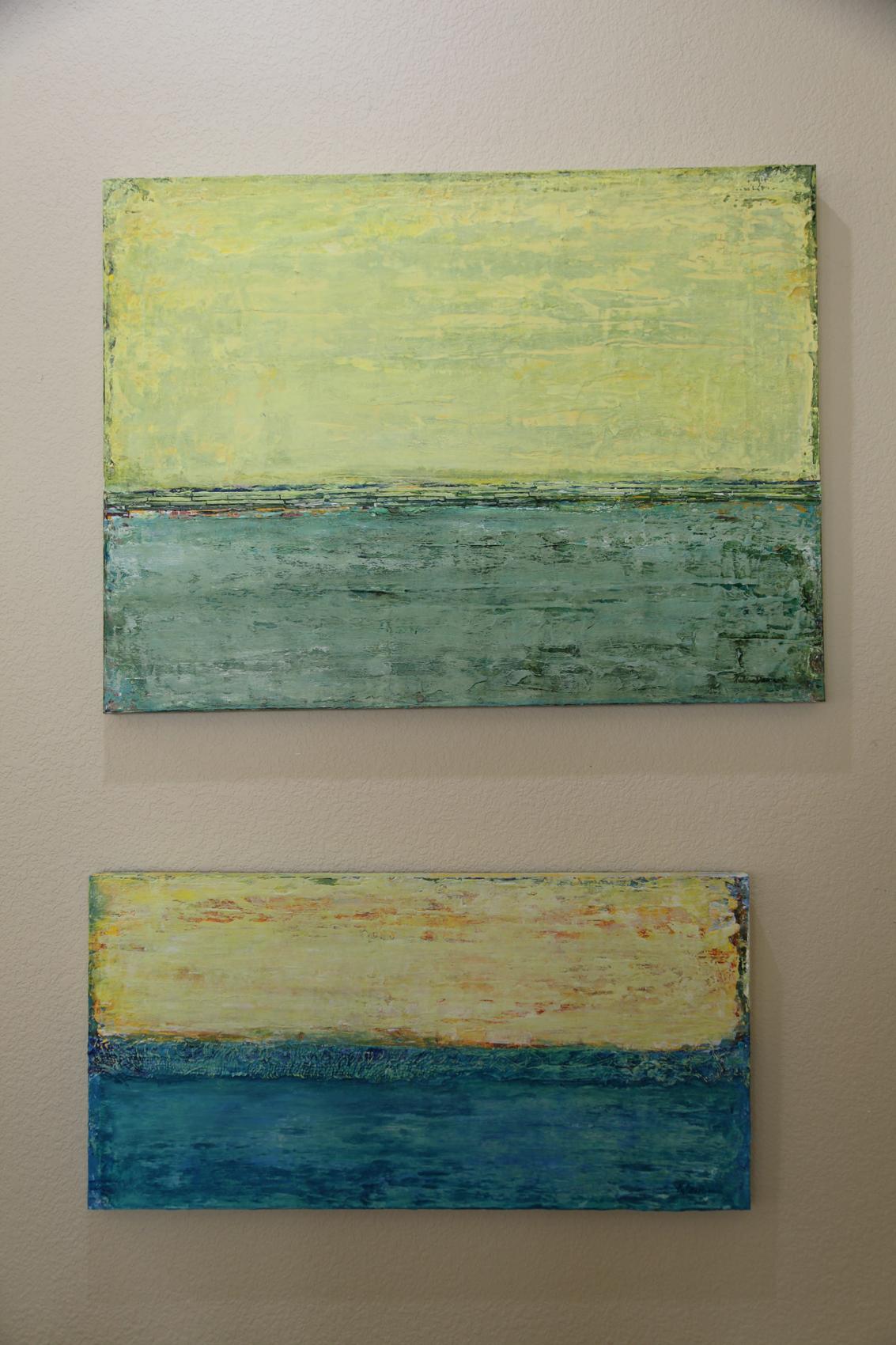 One-of-a-kind original and unique artwork.
Modern abstract contemporary acrylic painting on canvas.
Each stroke and layer I applied with passion and desire to take you into a world of reflective calm and tranquility .
Signed/dated/titled. Sides are
