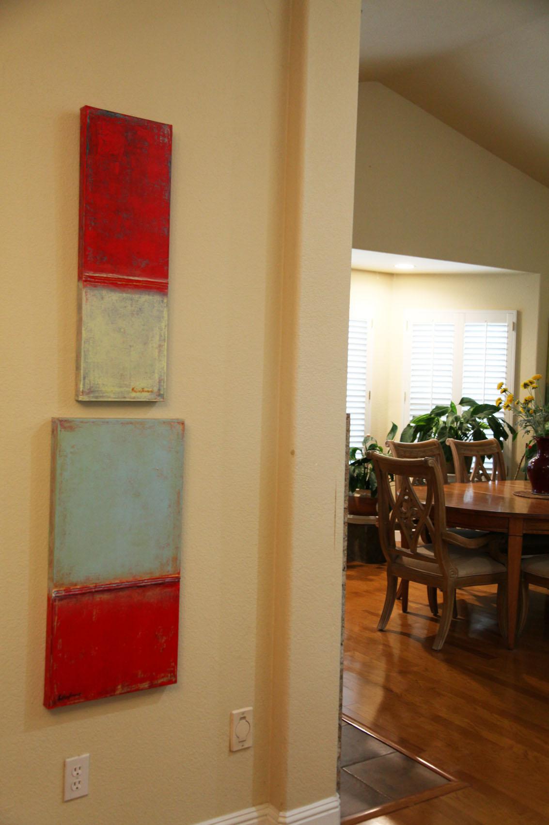 Día despejado - Abstract Painting Rojo de  Halina Domanski