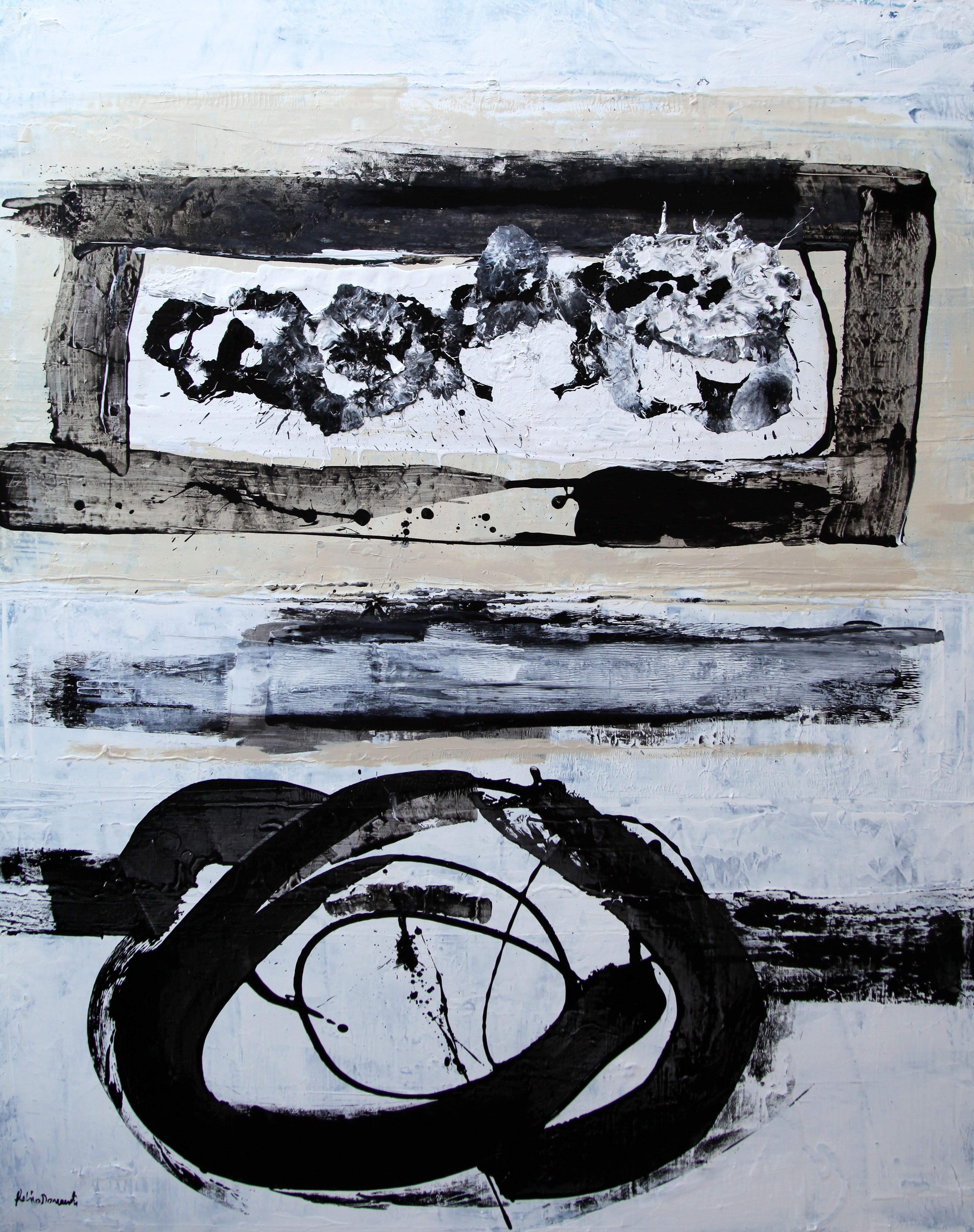 Easy Day Abstract Painting, Acrylic on Canvas, Signed, 2010s