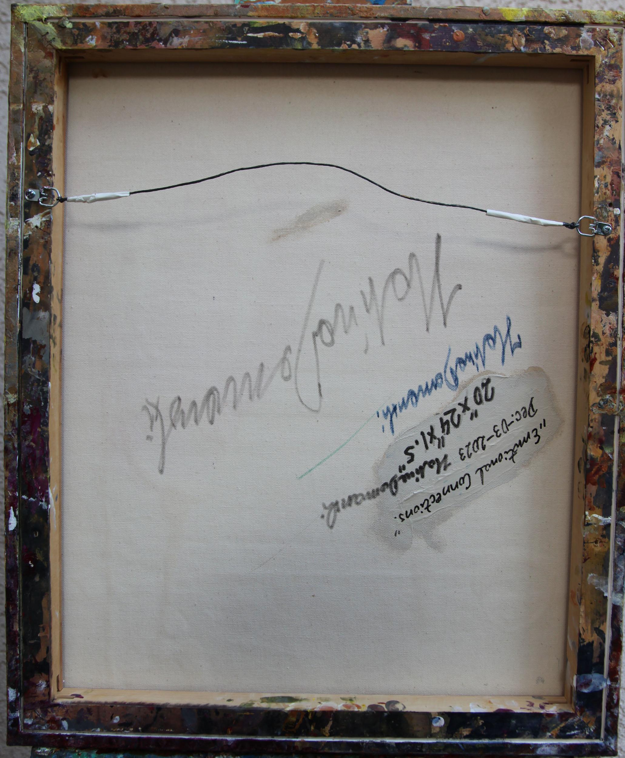 Emotionale Bindungen (Beige), Abstract Painting, von  Halina Domanski