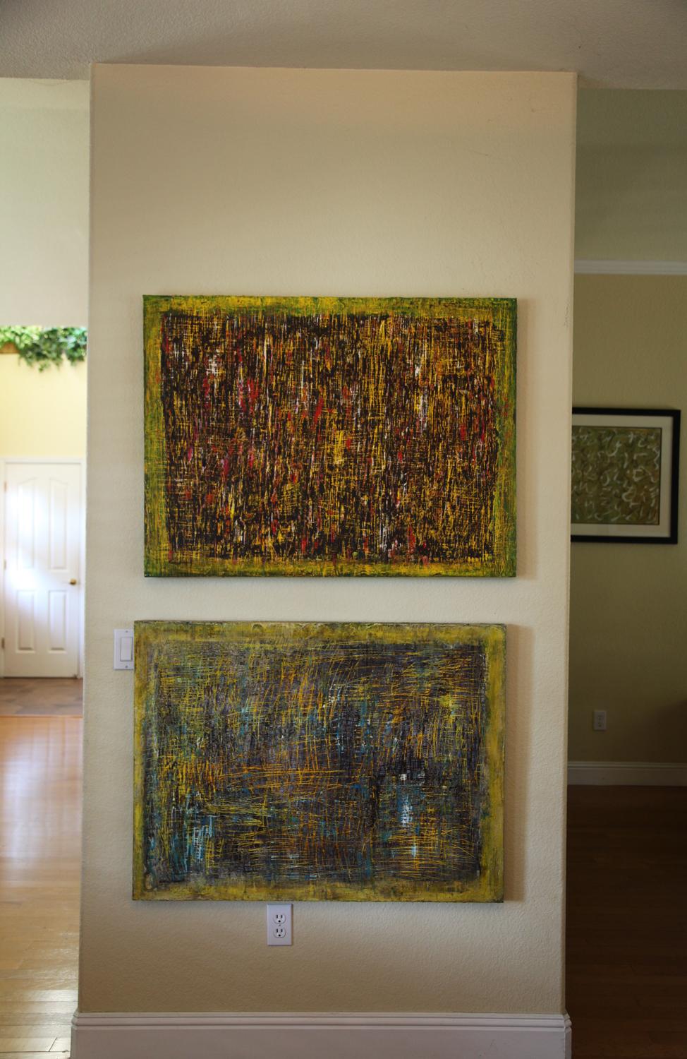 Questa opera d'arte è originale e unica. È un acrilico su tela.
La stratificazione e la texture sono alla base dei miei dipinti. Stendo fino a 7 strati di pittura acrilica, poi
Trascino, striscio e raschio la vernice. L'opera d'arte ha colori da