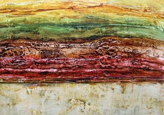 Golden Beach Abstract painting on canvas Contemporary Modern Signed 2010+