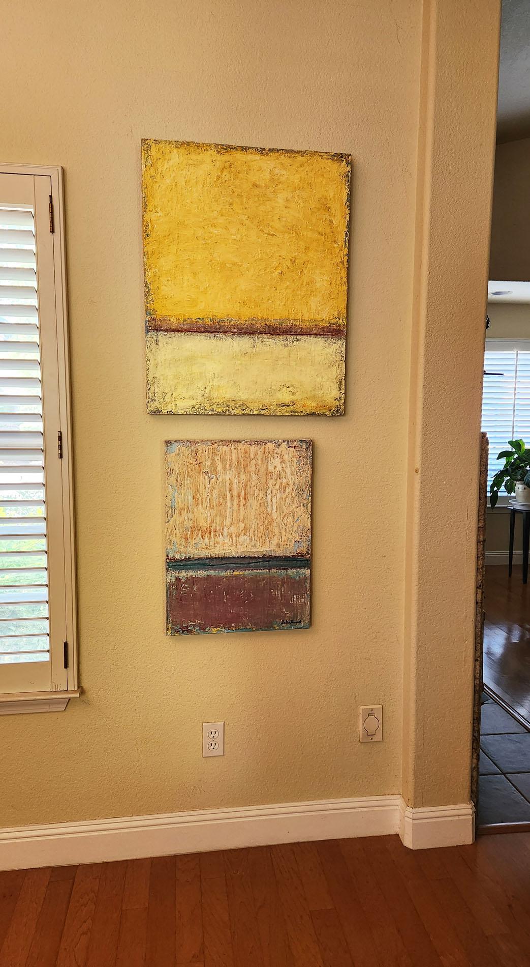Inspiriert von natürlichen Texturen und Farben.
Zu meinem Malprozess gehörten umfangreiche Schichtungen und das anschließende Abkratzen und Abreiben von Acrylfarbe.
Abstrakte Originalmalerei.
Einzigartig und EINZIGARTIG.
Enthält ein
