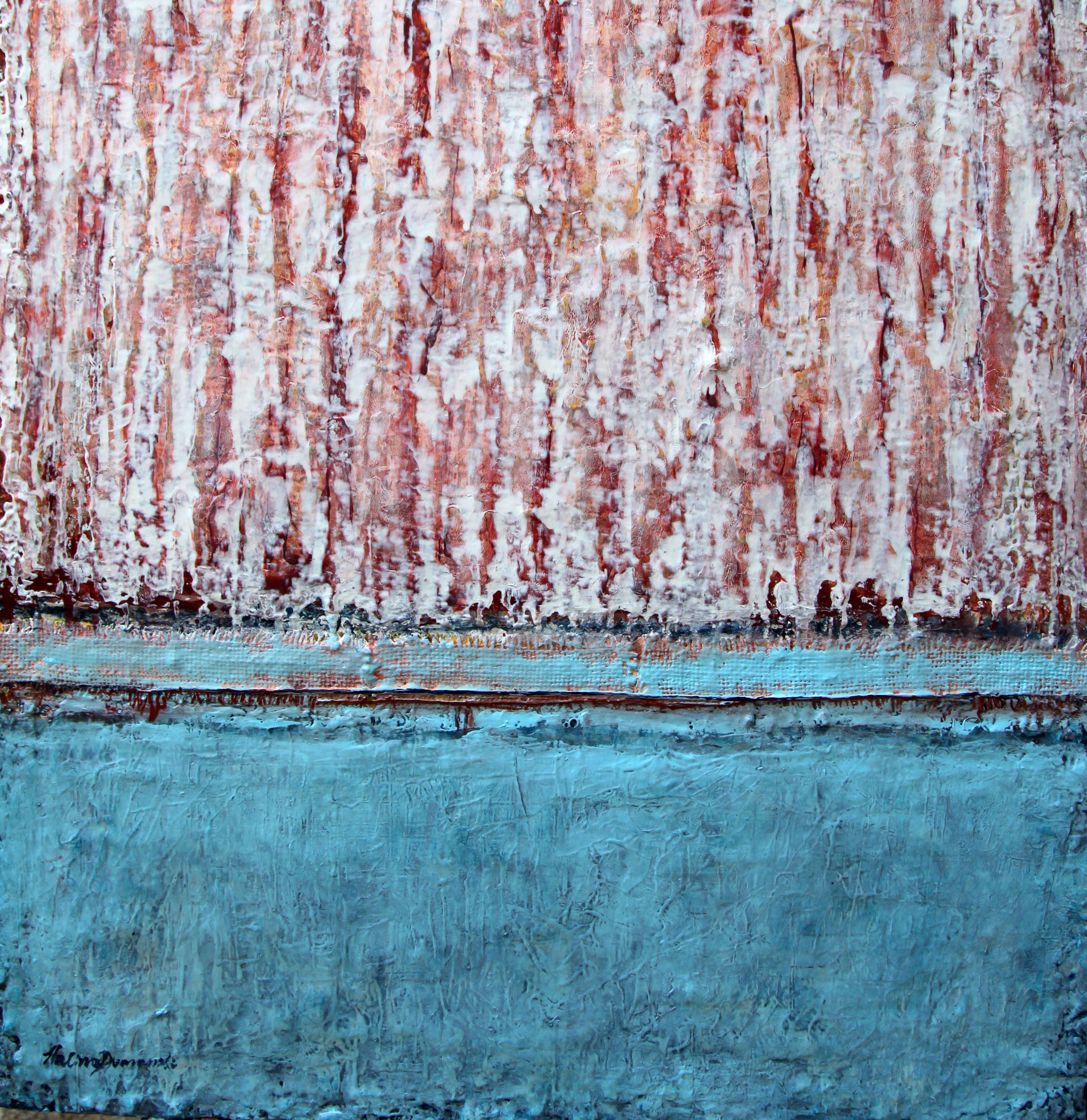 Meeresbrise (Grau), Abstract Painting, von  Halina Domanski