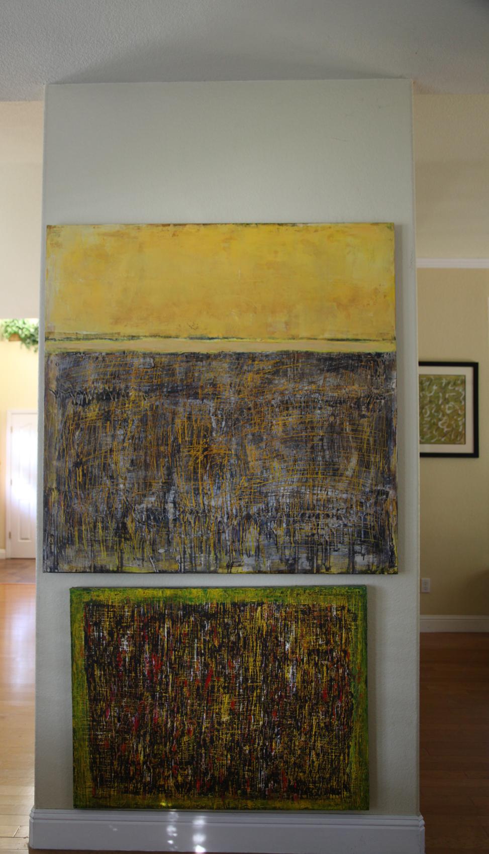 My artwork is original and unique .This is acrylic on canvas .
Layering and texture serves as the foundation for my painting .I lay down up to 8 layers of acrylic paint ,then drag ,smear and scrape the paint .The painting includes a Certificate of