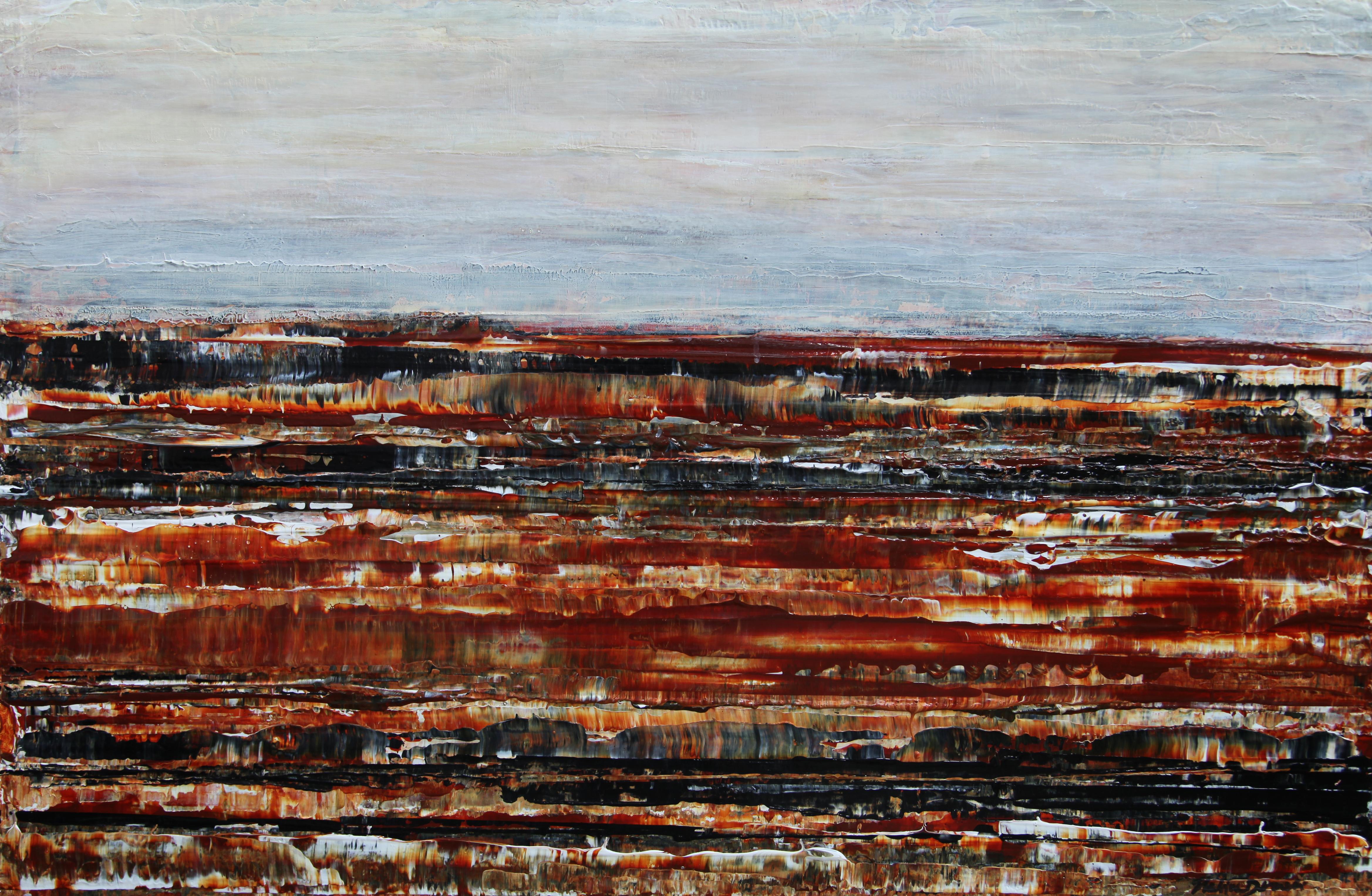 Pensieri notturni - Abstract Painting Marrone di  Halina Domanski