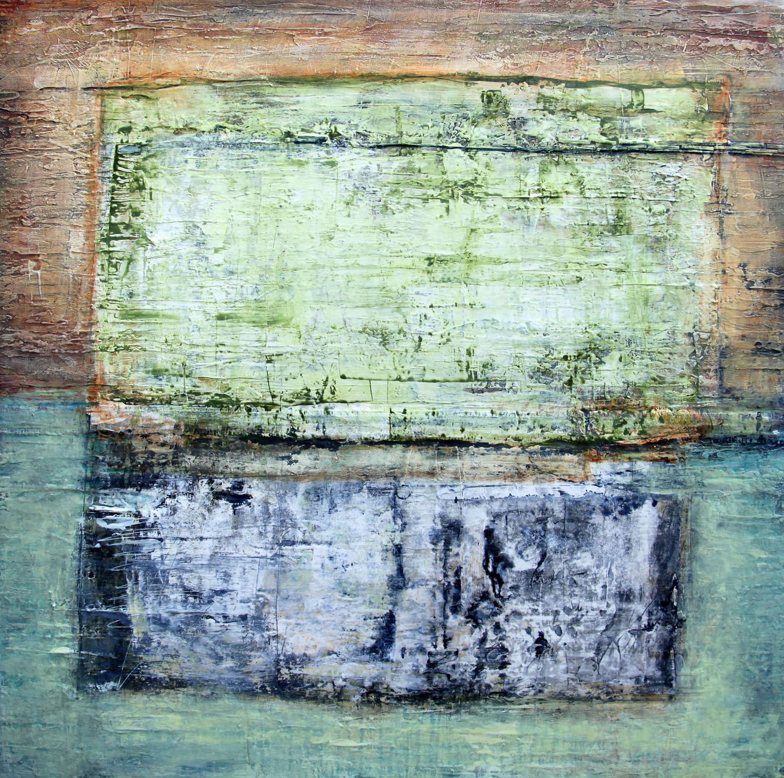 Reflection - Abstract Expressionist Painting by  Halina Domanski