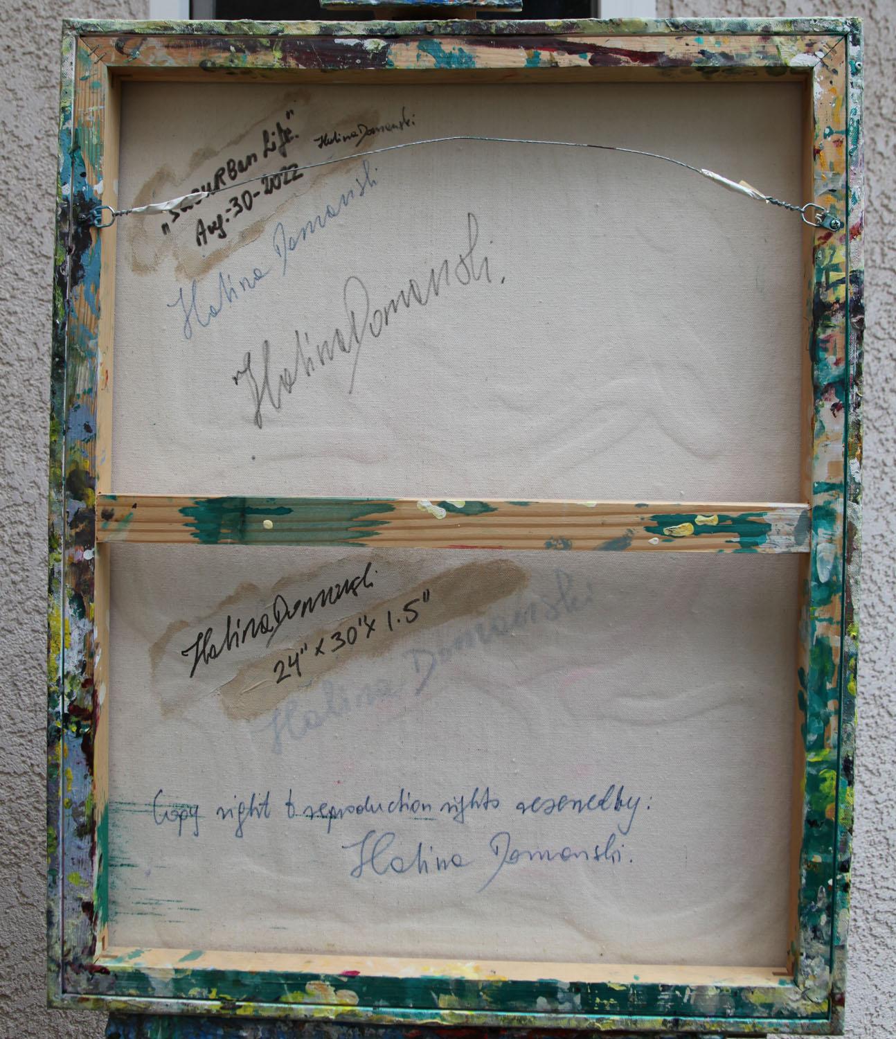 Leben in der Vorstadt – Painting von  Halina Domanski