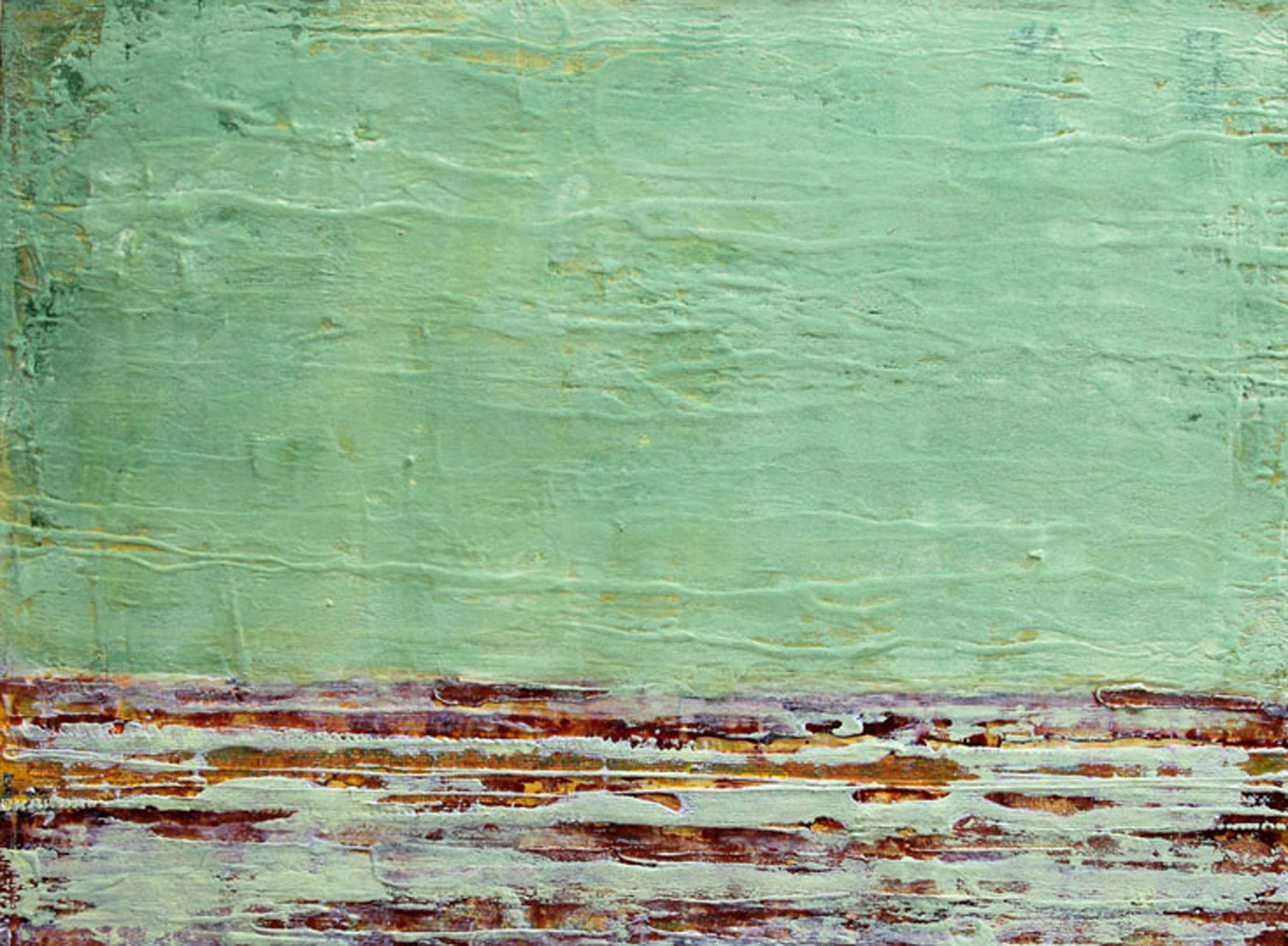 The Warm Golden Days - Abstract Expressionist Painting by  Halina Domanski