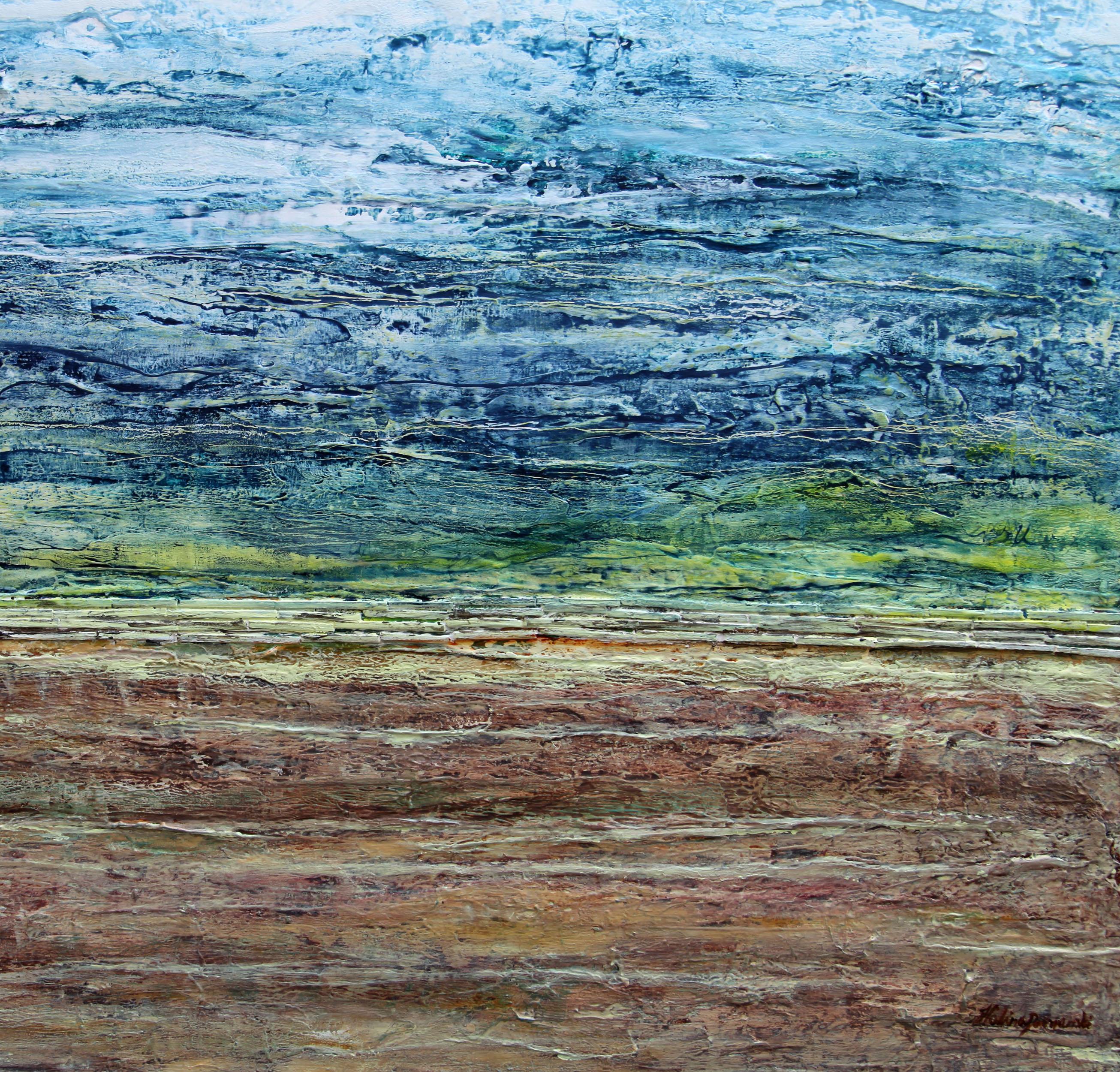 Yellow Beach - Painting by  Halina Domanski