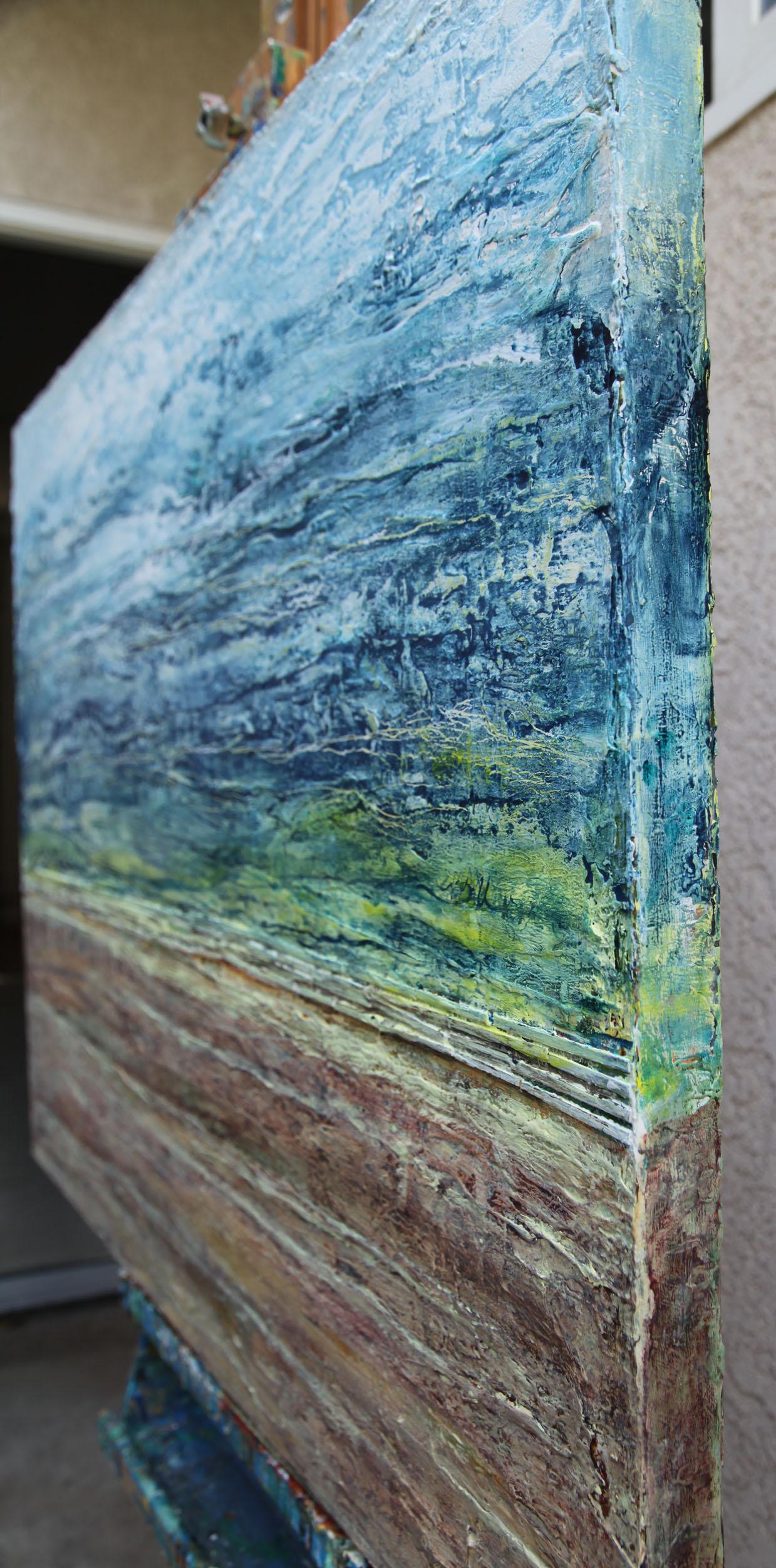 It is original abstract painting on gallery wrapped canvas .ONE-OF-A-KIND and unique artwork.
It was painted with professional acrylic colors.
Multiple layers of acrylic paint created perfect texture.
Sides are painted. Ready to hang. Signed /dated
