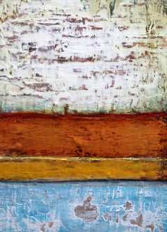 Blue Hawaii Mixed Media Artwork, Modern Acrylic on Canvas, Signed