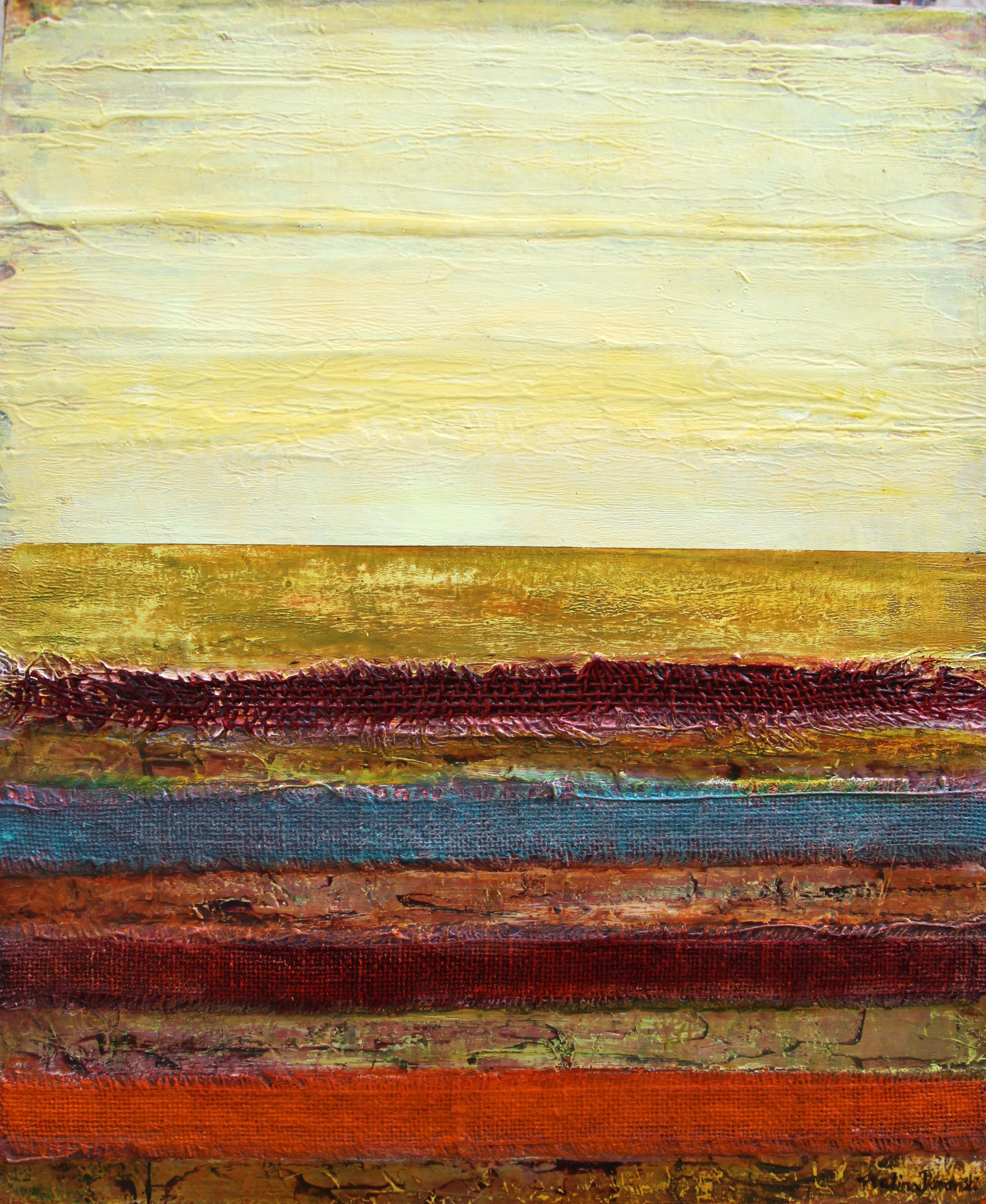 Hot Day in Palm Spring - Mixed Media Art by Halina Domanski