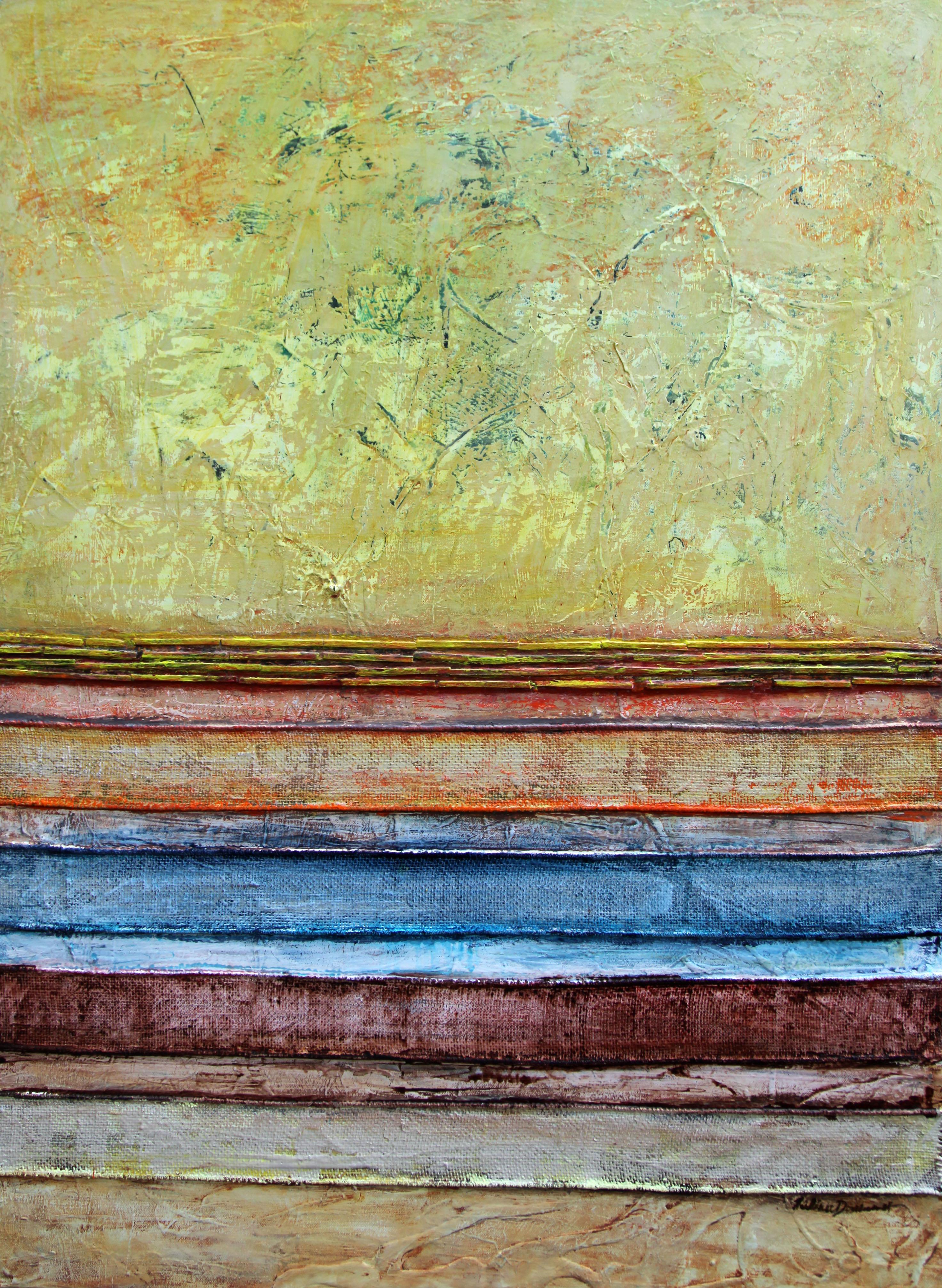 Joy and Happiness Mixed Media on canvas Modern Abstract Signed 2010+