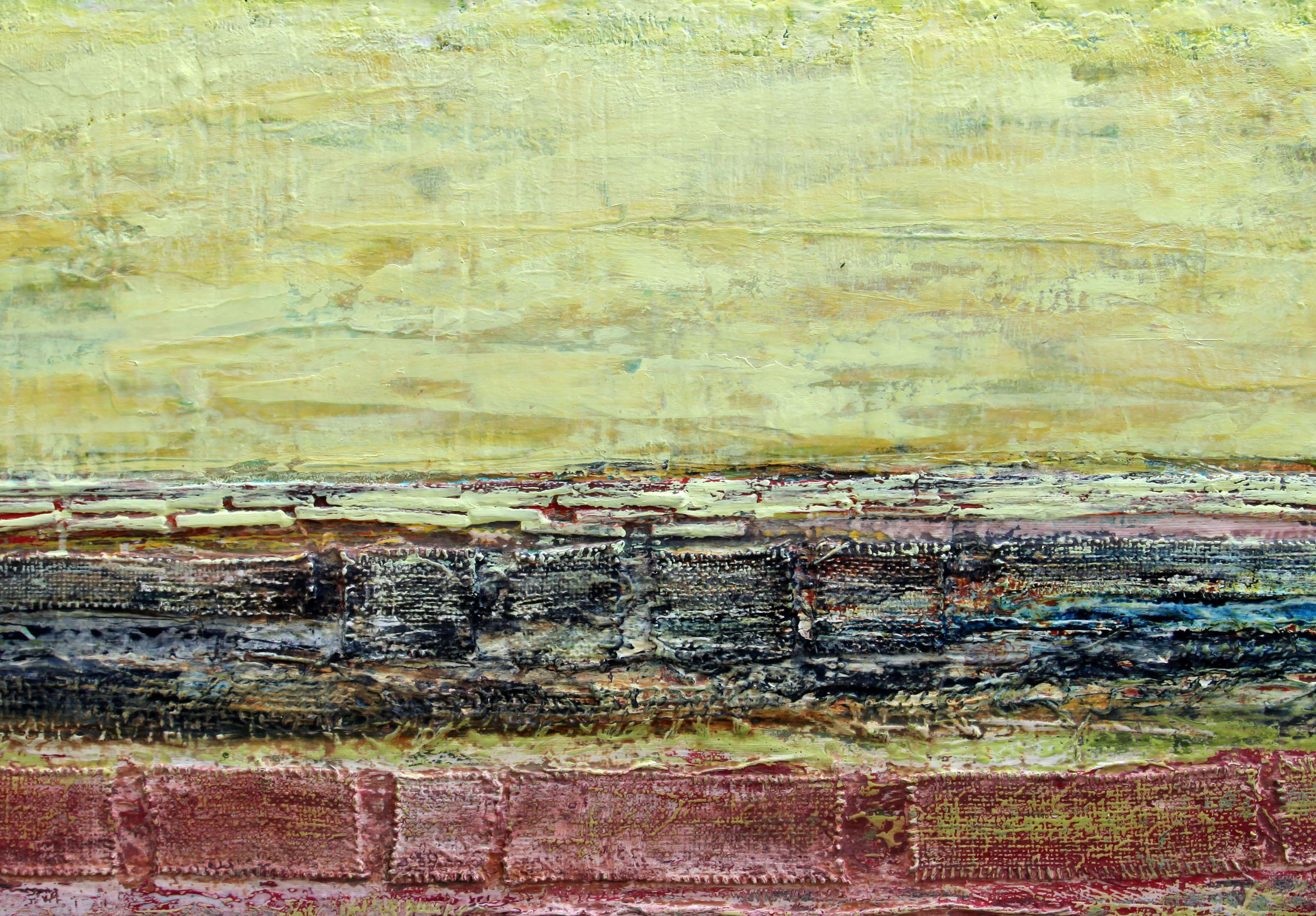 Sable rouge - Expressionnisme abstrait Mixed Media Art par Halina Domanski