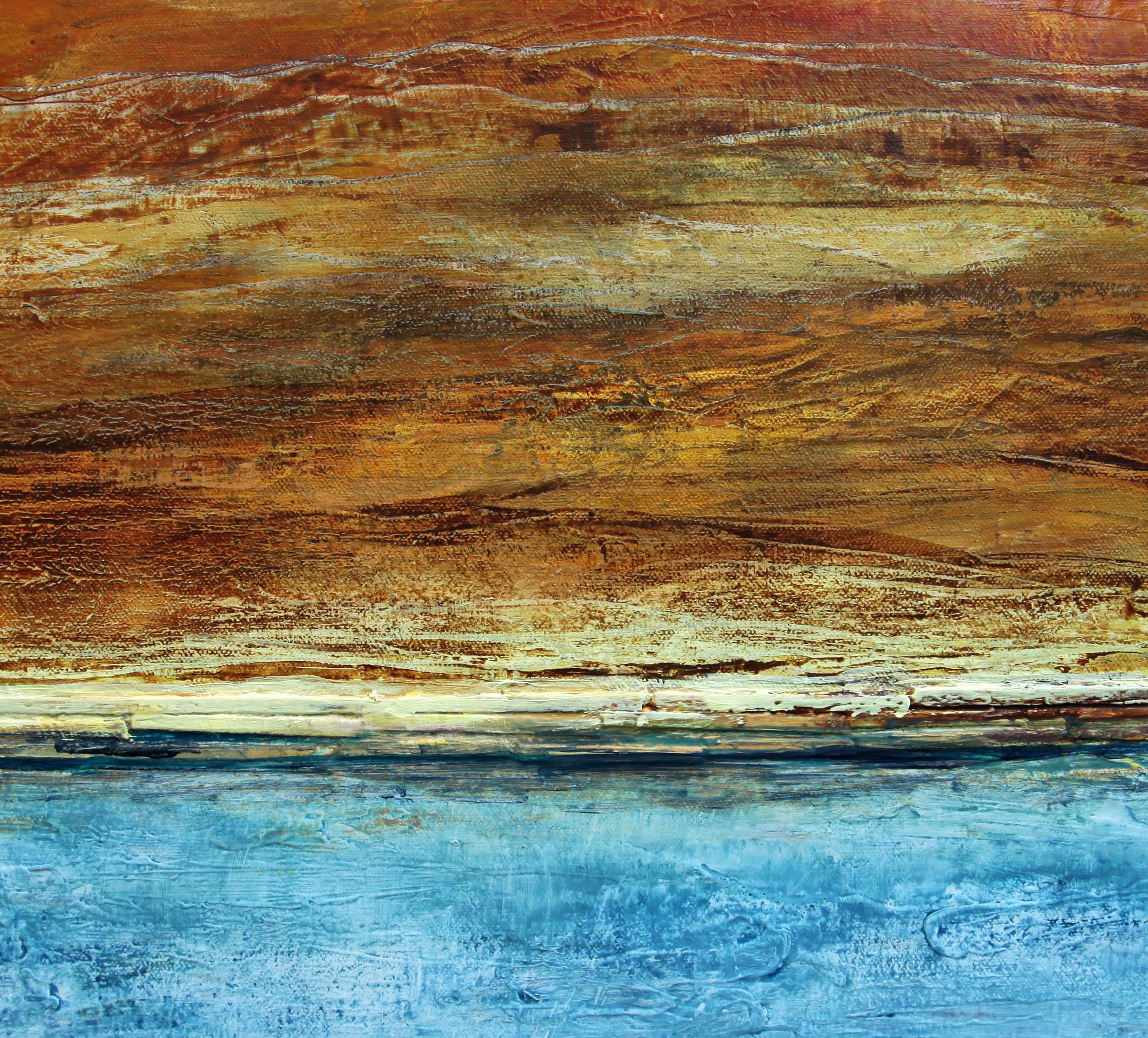 Blauer Fluss (Abstrakter Expressionismus), Painting, von Halina Domanski