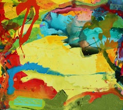 Hawaii or Maui Acrylic on canvas Abstract -Color Field Painting Signed 2004