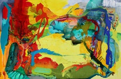 Hawaii or Maui Acrylic on canvas Abstract -Color Field Painting Signed 2004