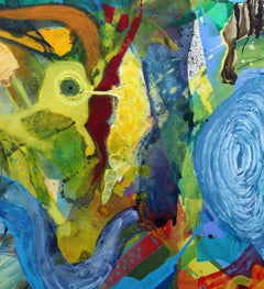 Hawaiian Pineapple Acrylic on canvas Color Field Painting - Large . Signed 2018