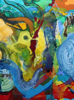 Hawaiian Pineapple Acrylic on canvas Color Field Painting - Large . Signed 2018