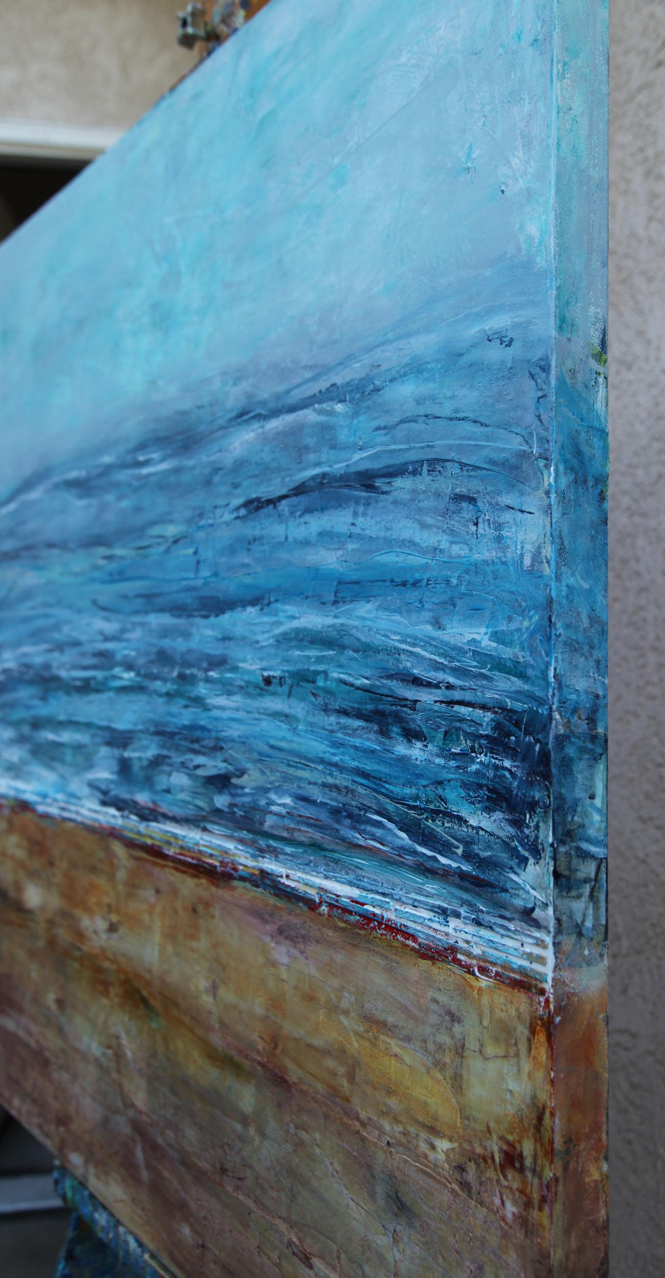 Inspired by natural textures and colors, guided by an intuitive sense of love and dream.
It is original abstract expressionist painting on gallery wrapped canvas. 
ONE-OF-A-KIND and unique artwork.
I applied multiple layers of acrylic paint to