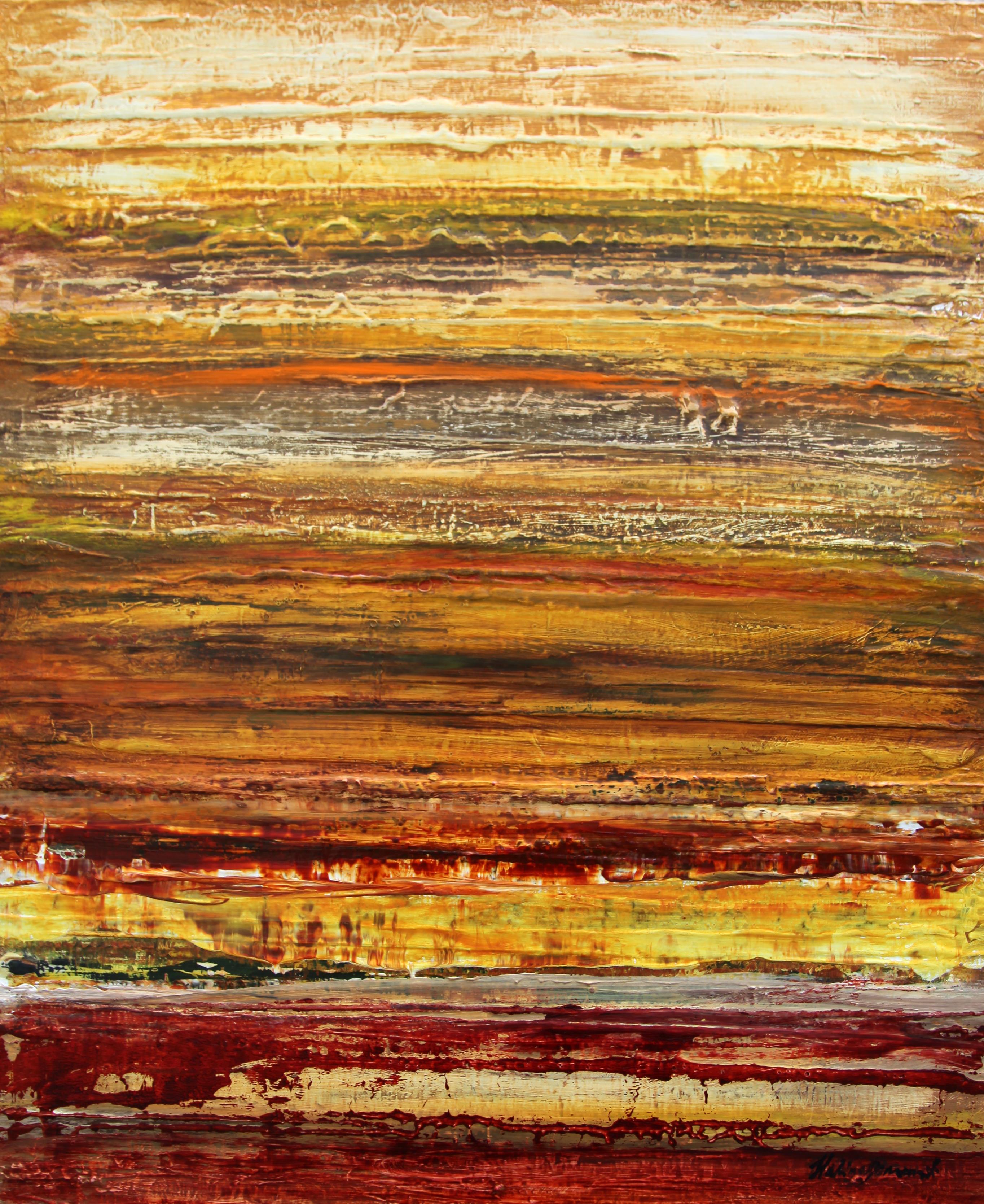 Étape par étape – Peinture acrylique originale abstraite – Prête à être accrochée – Signée – 2010+