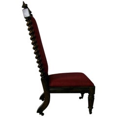 Antique Hall Chair, Nursing Chair, Bedroom Chair, Bobbin Chair, Mahogany Chair