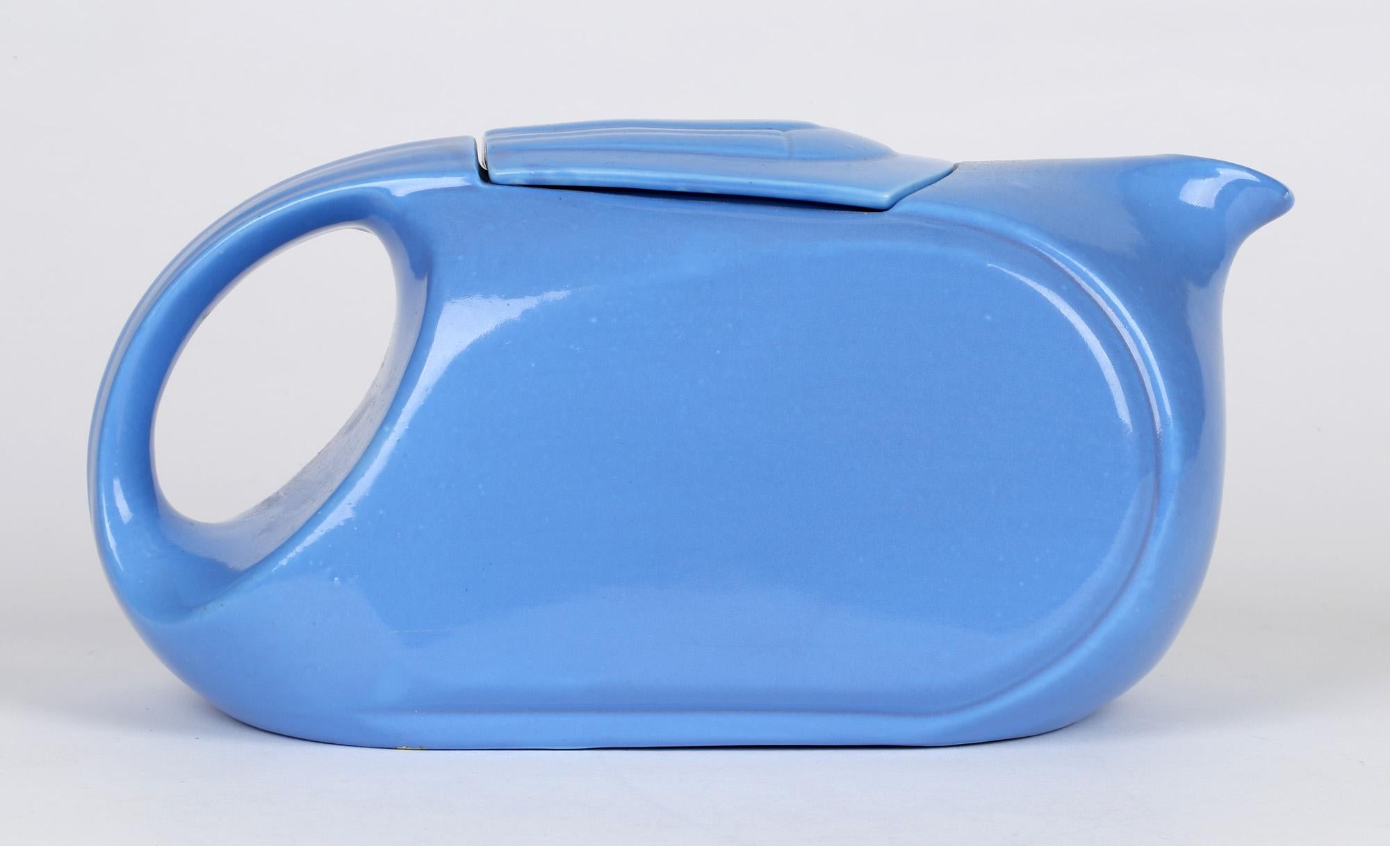 Poterie Pichet réfrigérateur émaillé bleu Westinghouse de la société China Hall Art Déco en vente